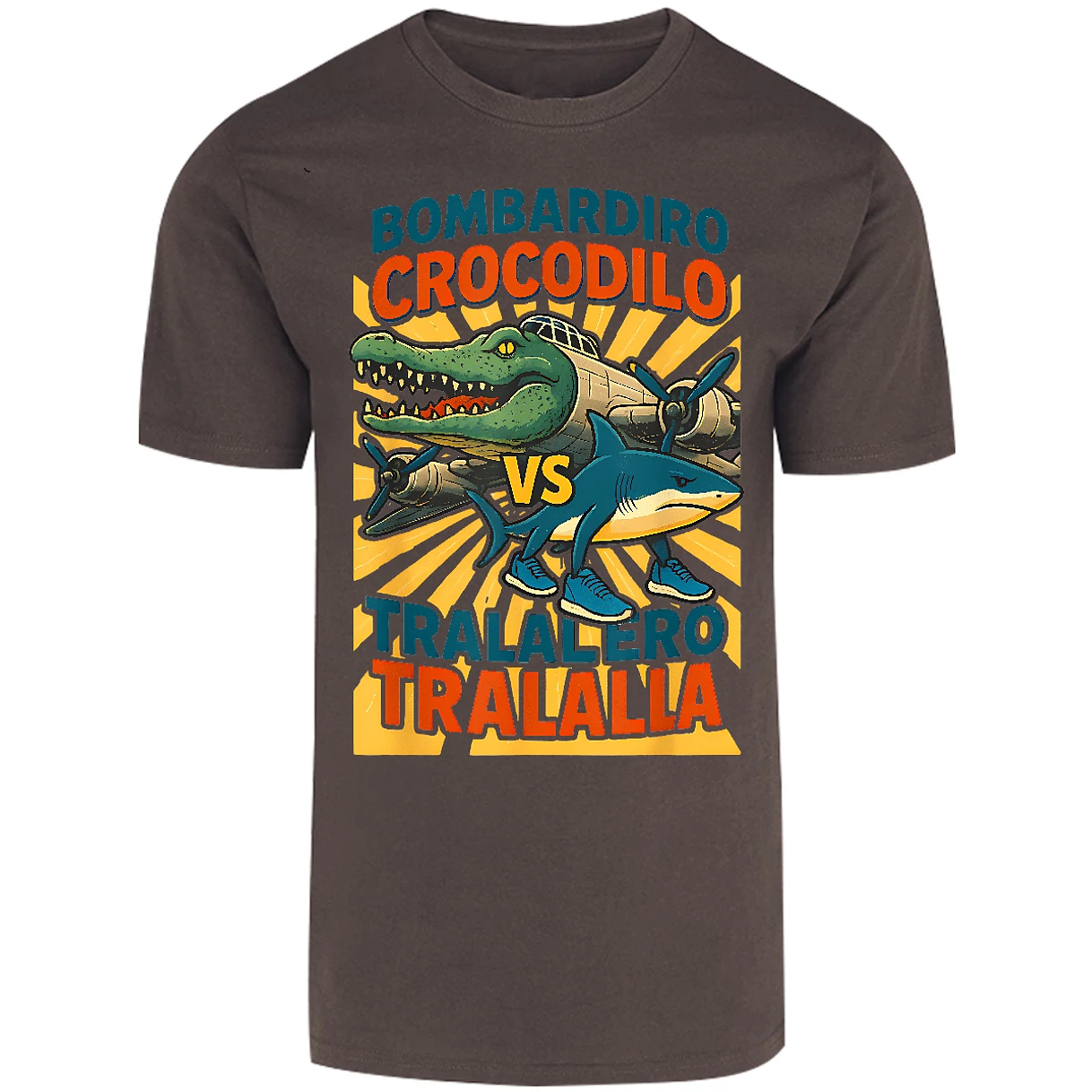 Playera Memes Bombardiro Vs Tralalero para Adulto 18