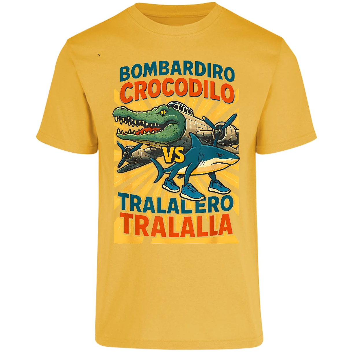 Playera Memes Bombardiro Vs Tralalero para Adulto 20
