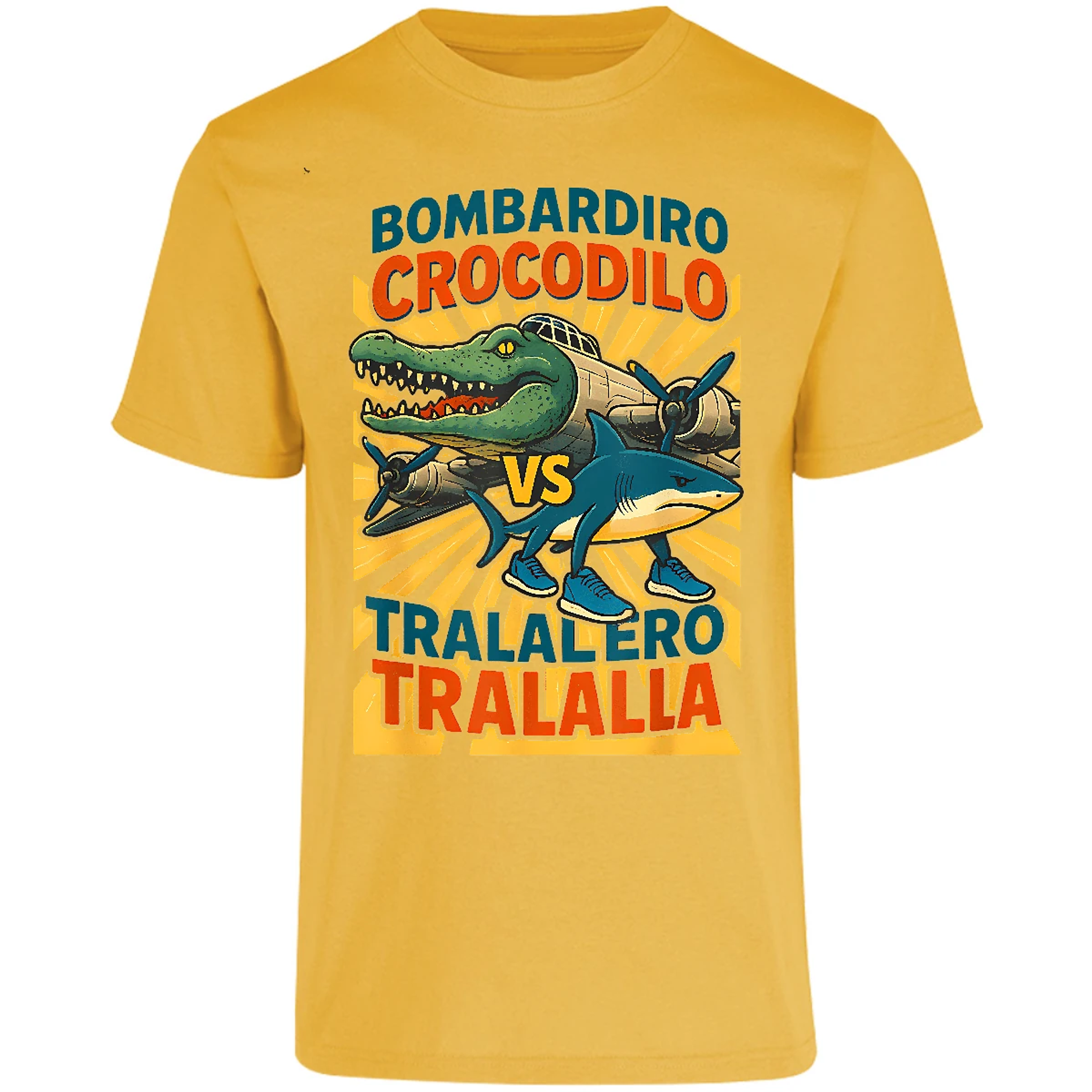 Playera Memes Bombardiro Vs Tralalero para Adulto 20