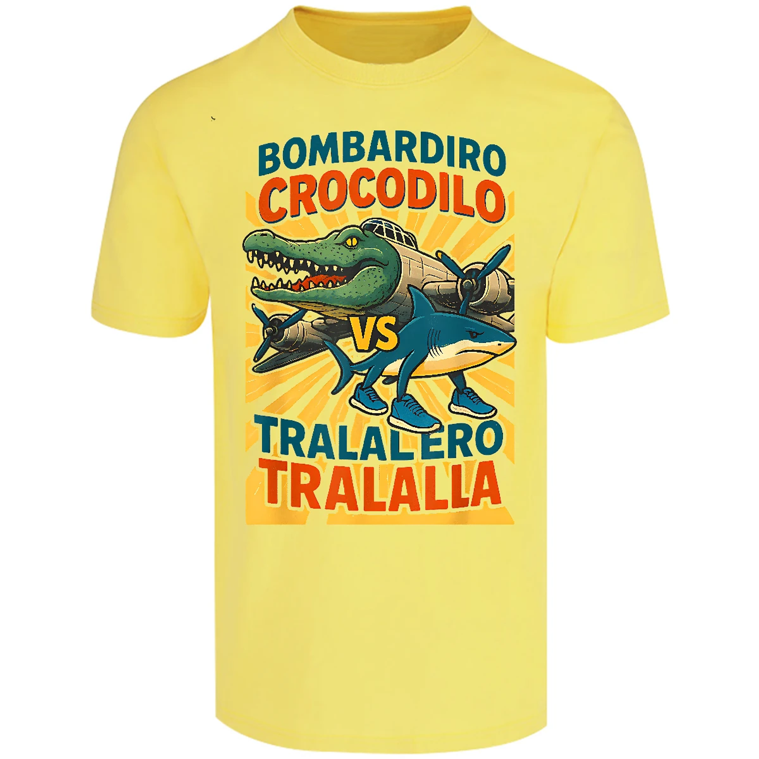 Playera Memes Bombardiro Vs Tralalero para Adulto 22