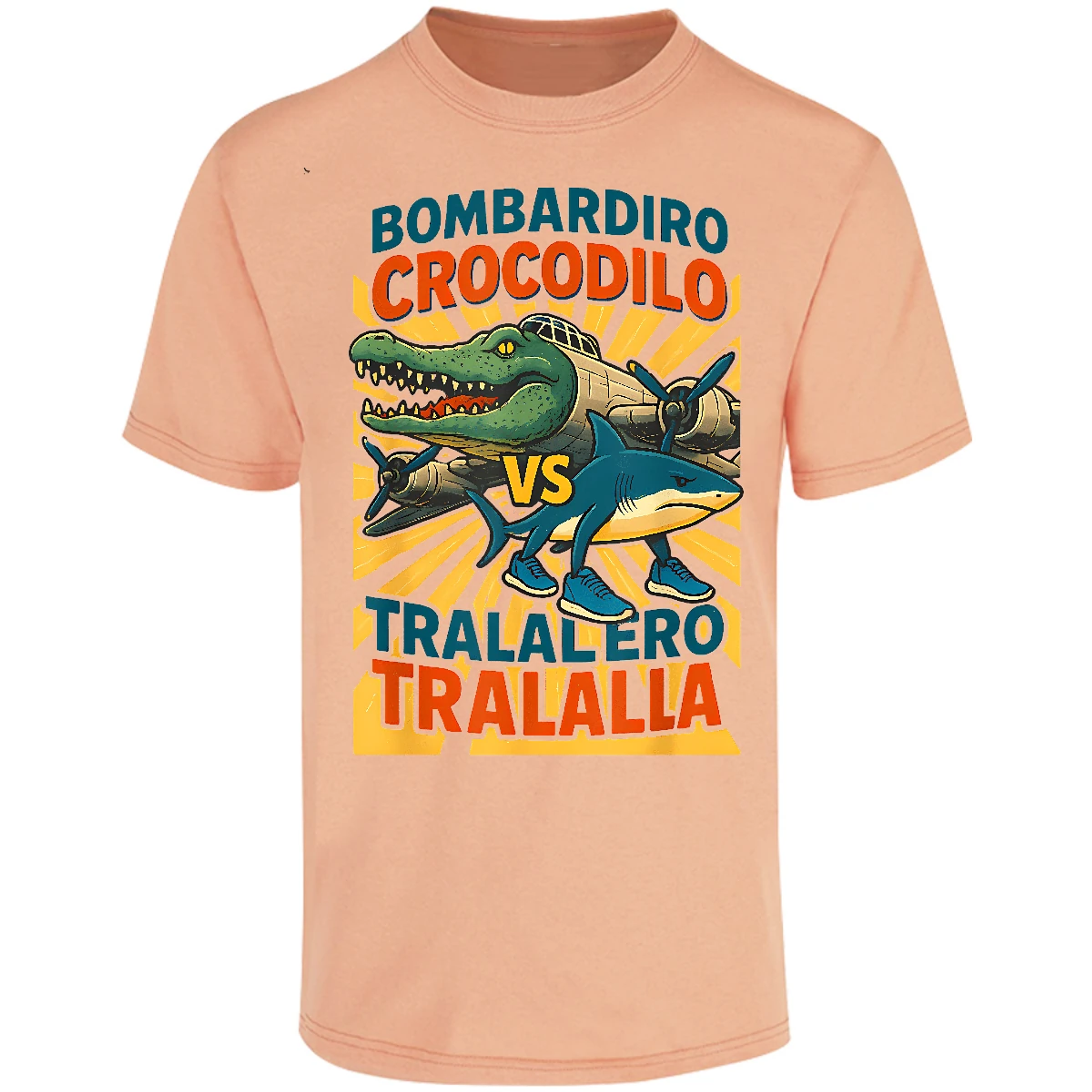 Playera Memes Bombardiro Vs Tralalero para Adulto 23