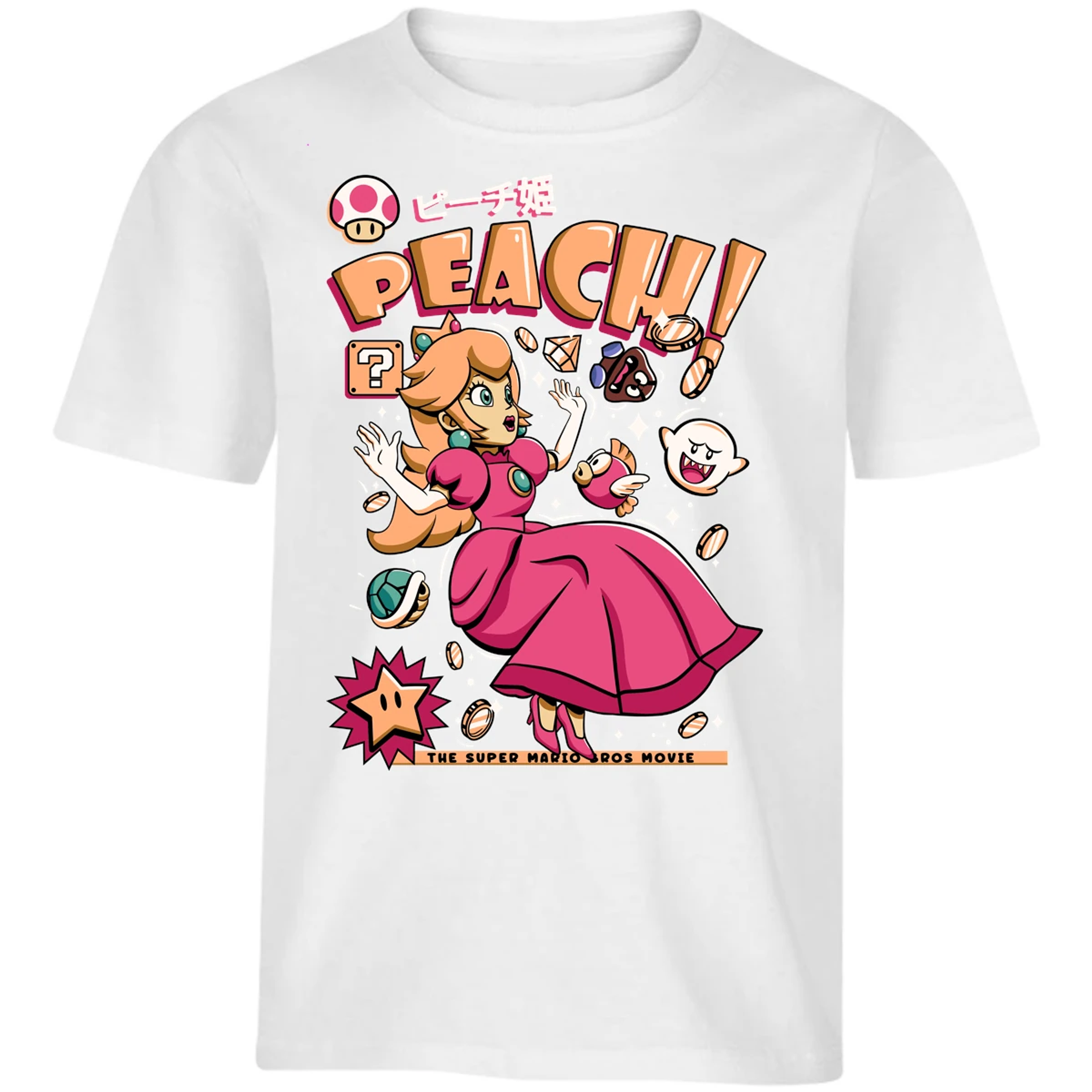 Playera Mario Bros Peach Tee para Niño 6