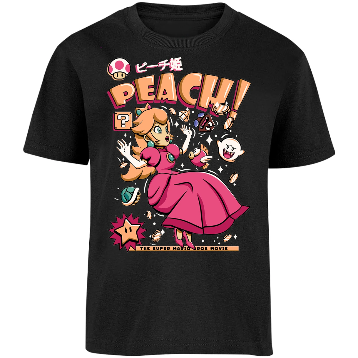 Playera Mario Bros Peach Tee para Niño 13