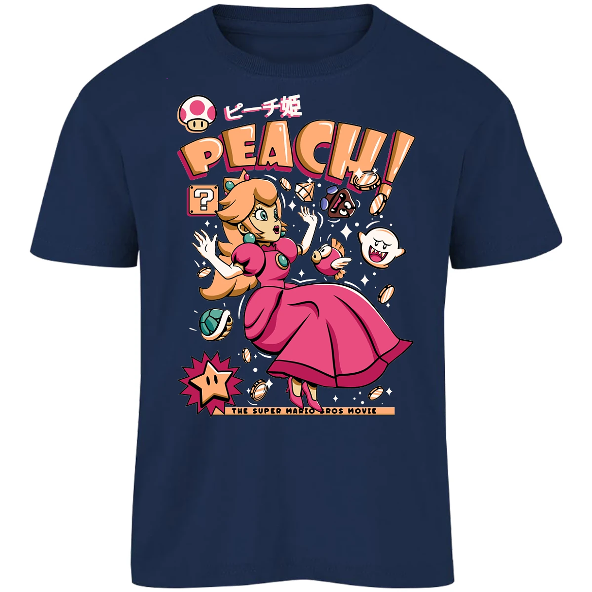 Playera Mario Bros Peach Tee para Niño 8