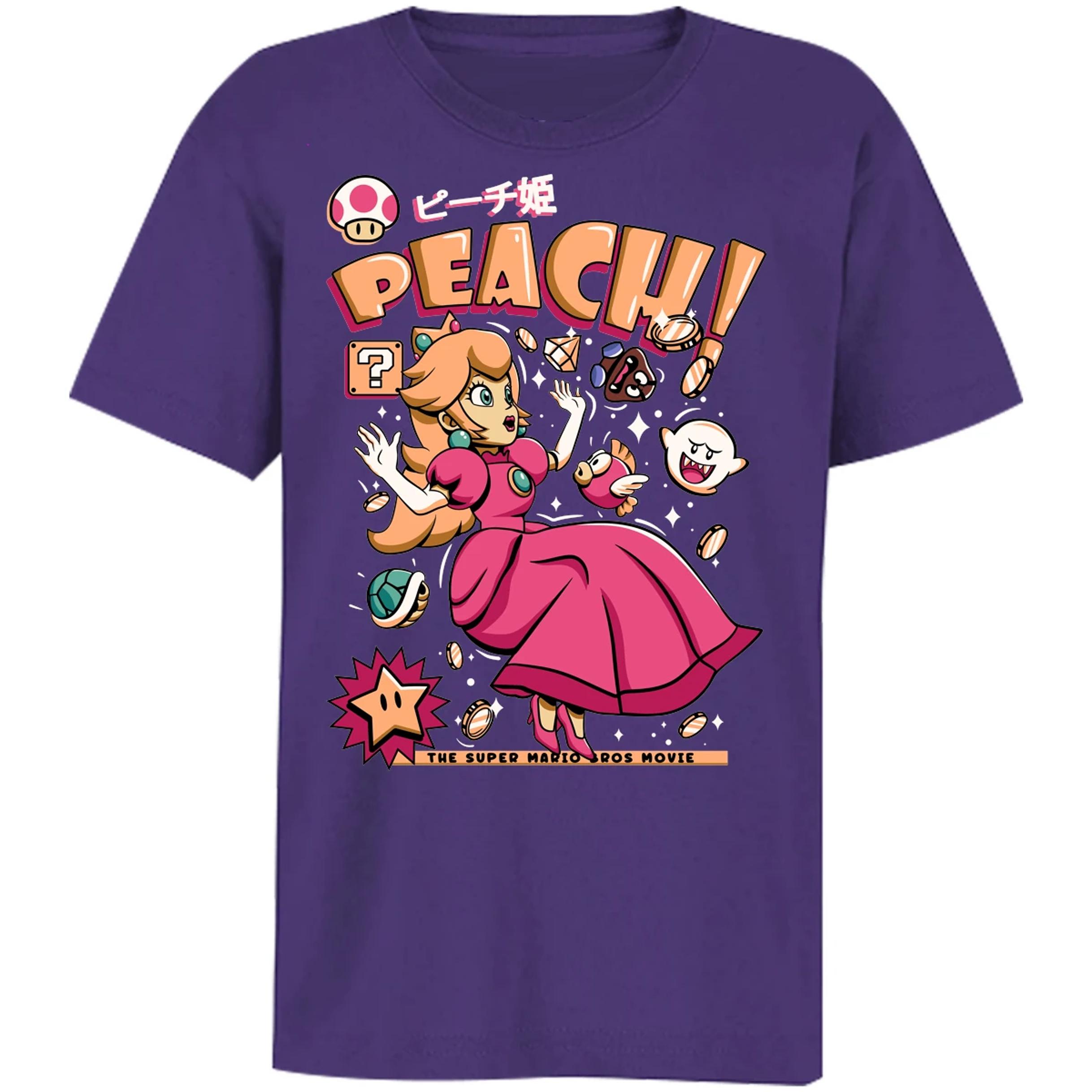 Playera Mario Bros Peach Tee para Niño 12