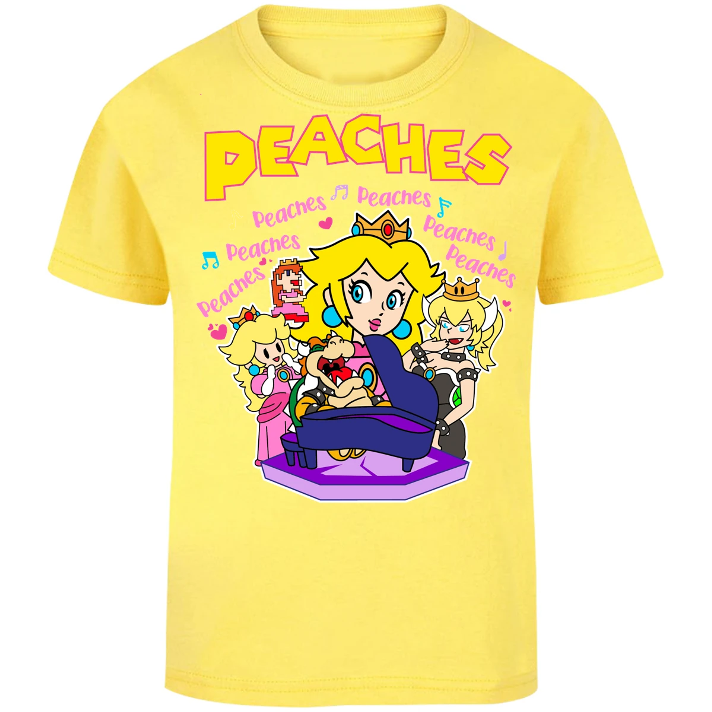 Playera Mario Bros Peaches Song para Niño 5