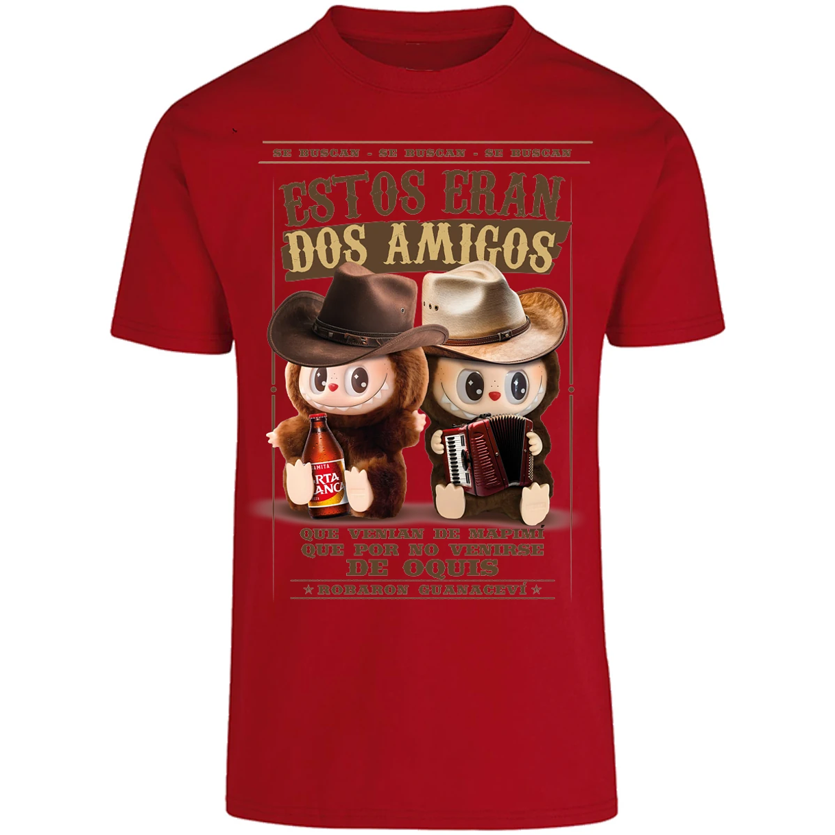 Playera Labubu Labubus Norteos 2 Amigos para Adulto 2