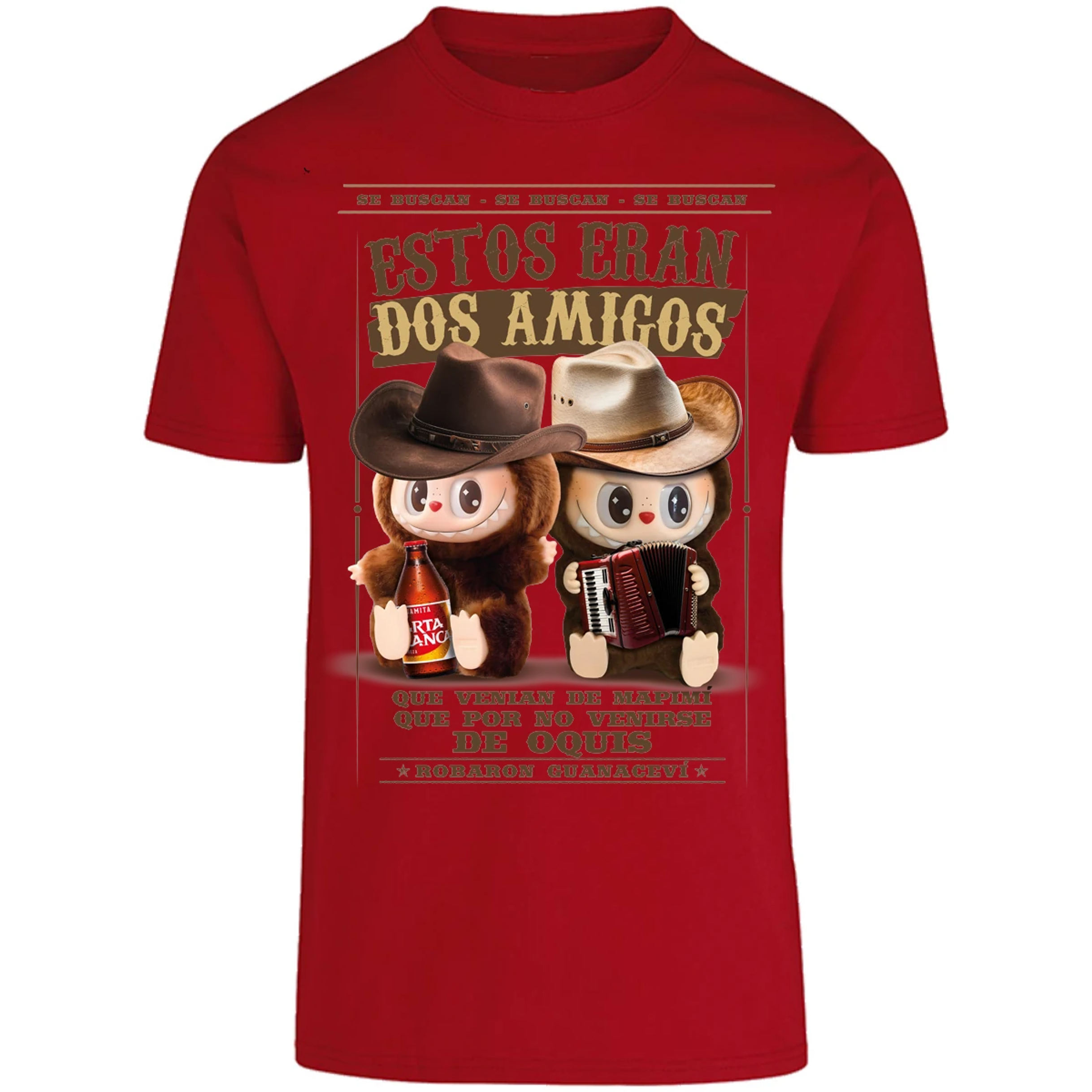 Playera Labubu Labubus Norteos 2 Amigos para Adulto 2