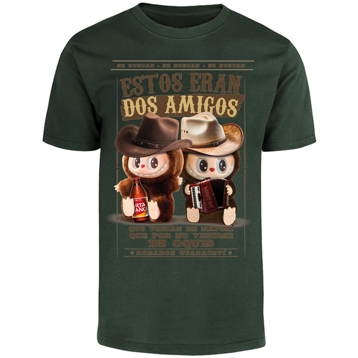 Playera Labubu Labubus Norteos 2 Amigos para Adulto 9