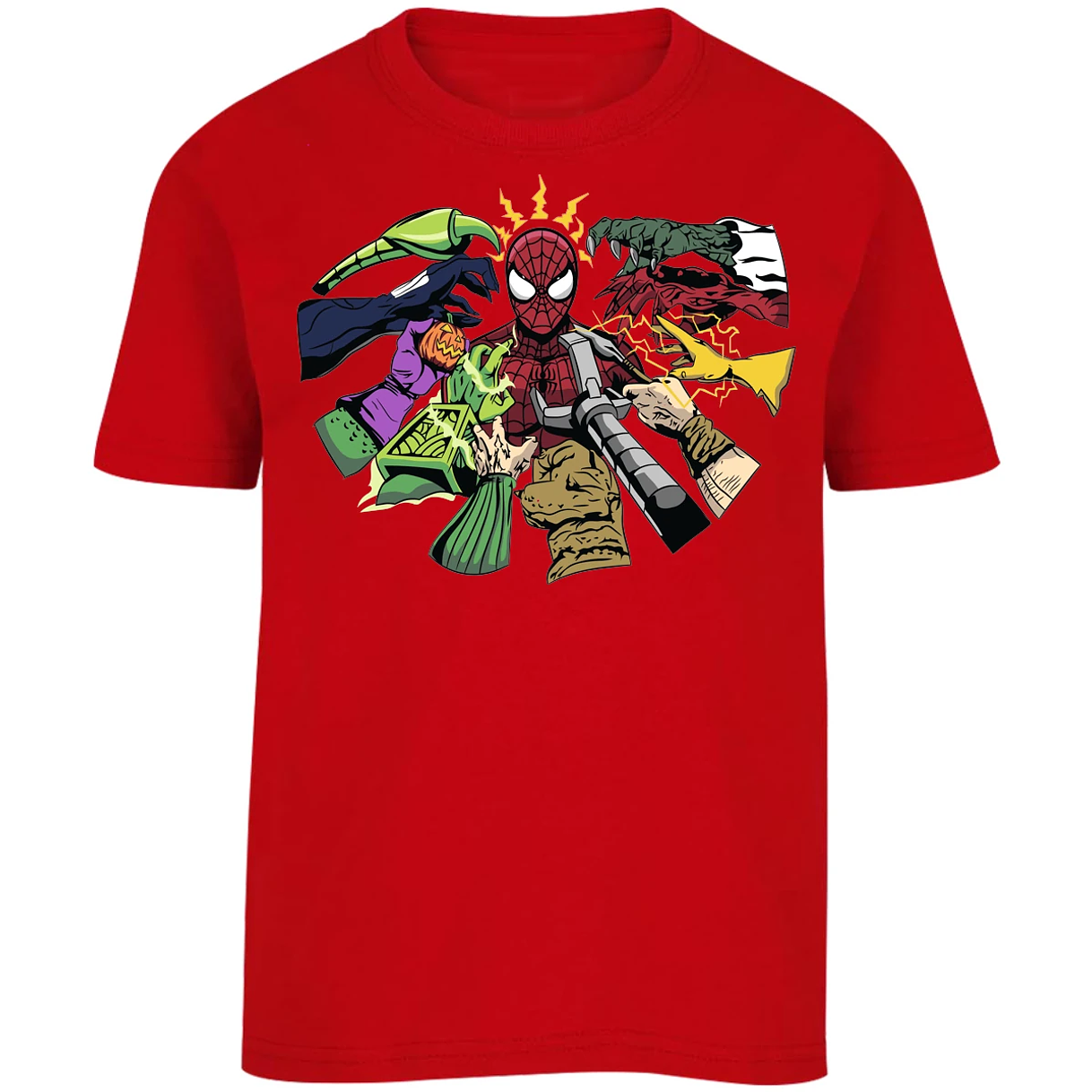 Playera Marvel Spiderman Manos Villanas para Niño 10