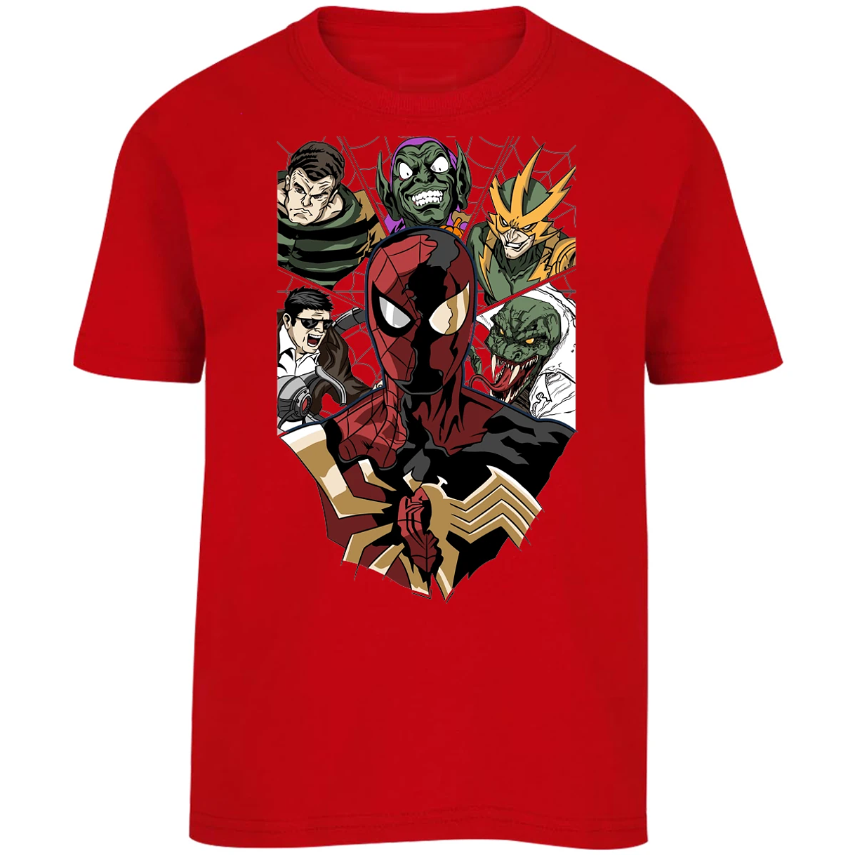 Playera Marvel Spiderman Vs Villanos para Niño 13