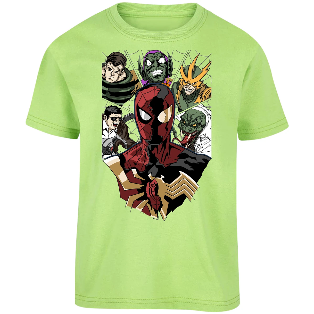 Playera Marvel Spiderman Vs Villanos para Niño 11