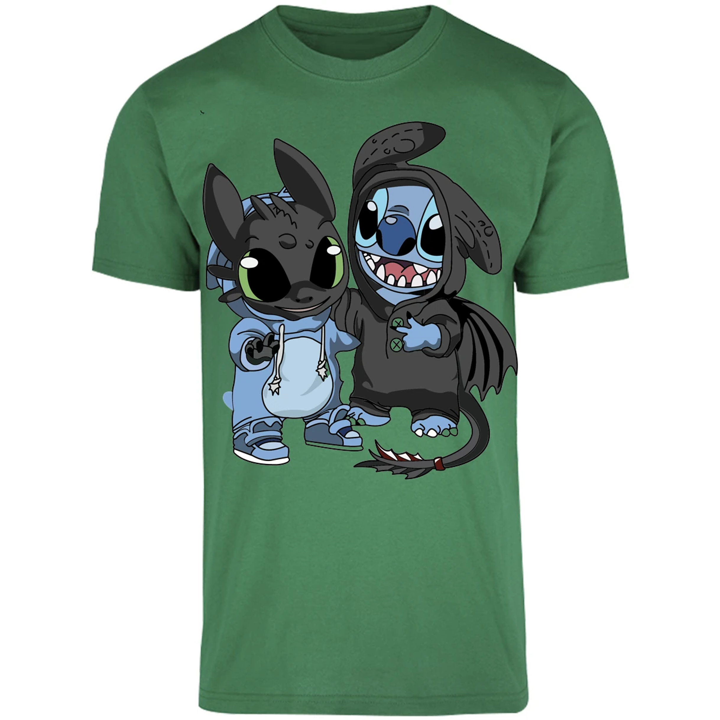 Playera Lilo Y Stitch Stitch Con Chimuelo para Adulto 8