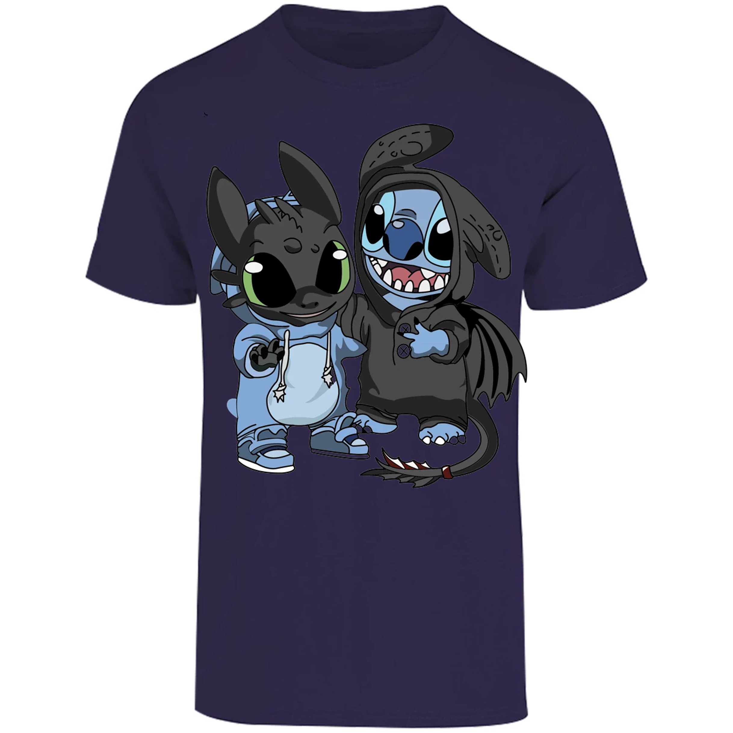 Playera Lilo Y Stitch Stitch Con Chimuelo para Adulto 20