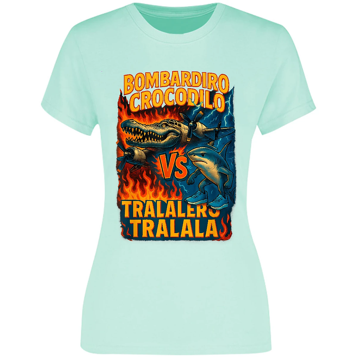 Blusa Memes Bombardiro Crocodilo Tralalero Tralal Blusa para Mujer 17