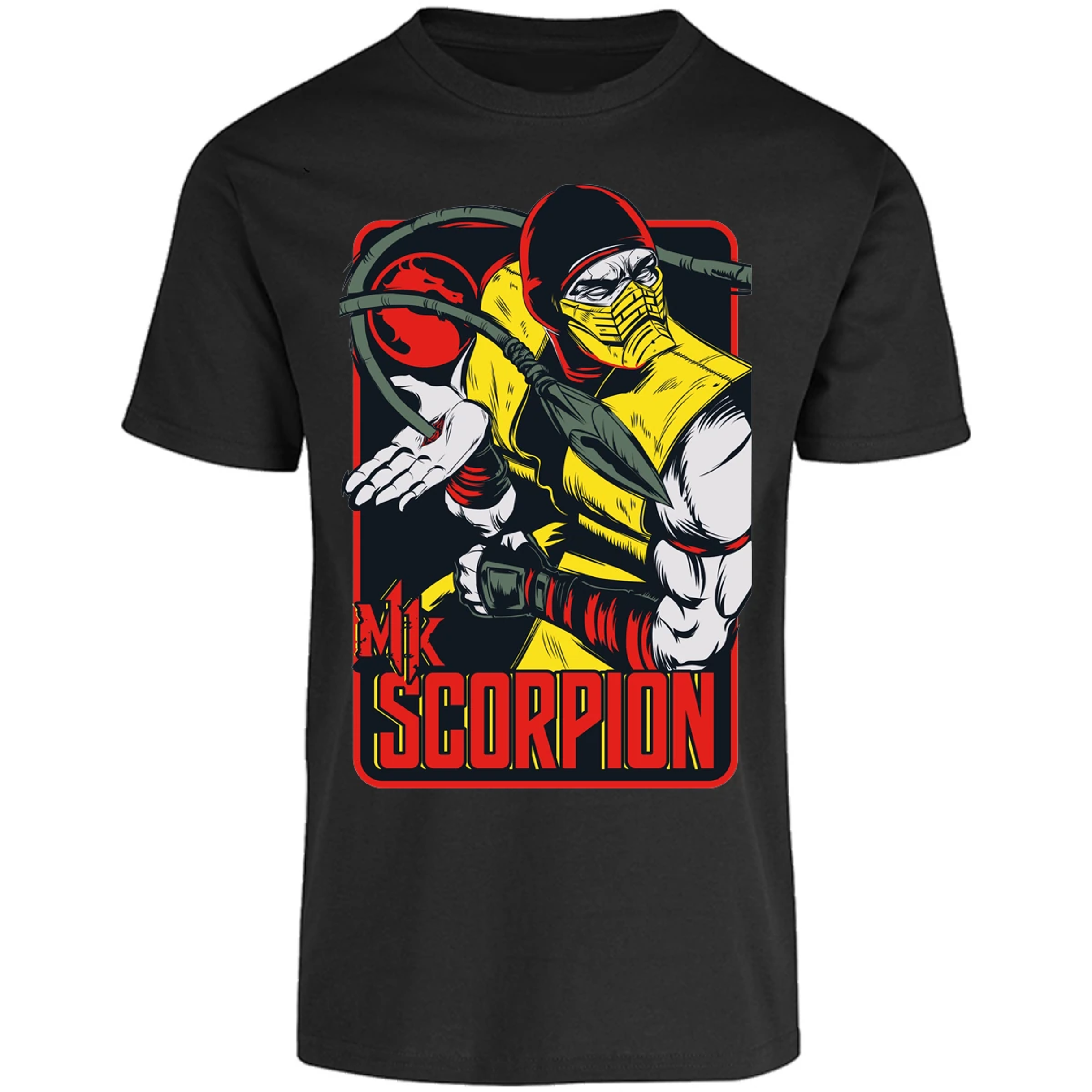 Playera Mortal Kombat Scorpion Retro Mortal Kombat para Adulto 4