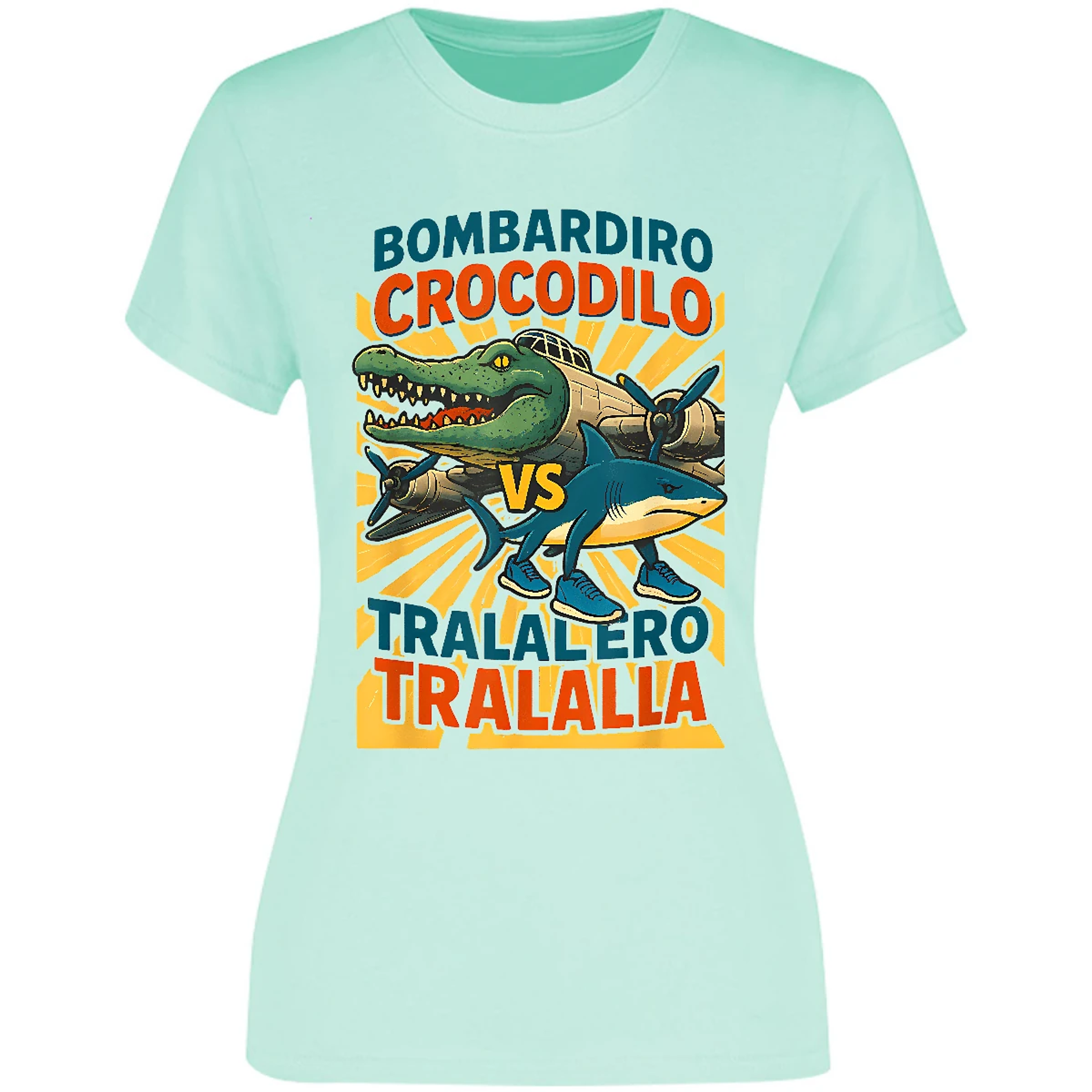 Blusa Memes Bombardiro Vs Tralalero Blusa para Mujer 1