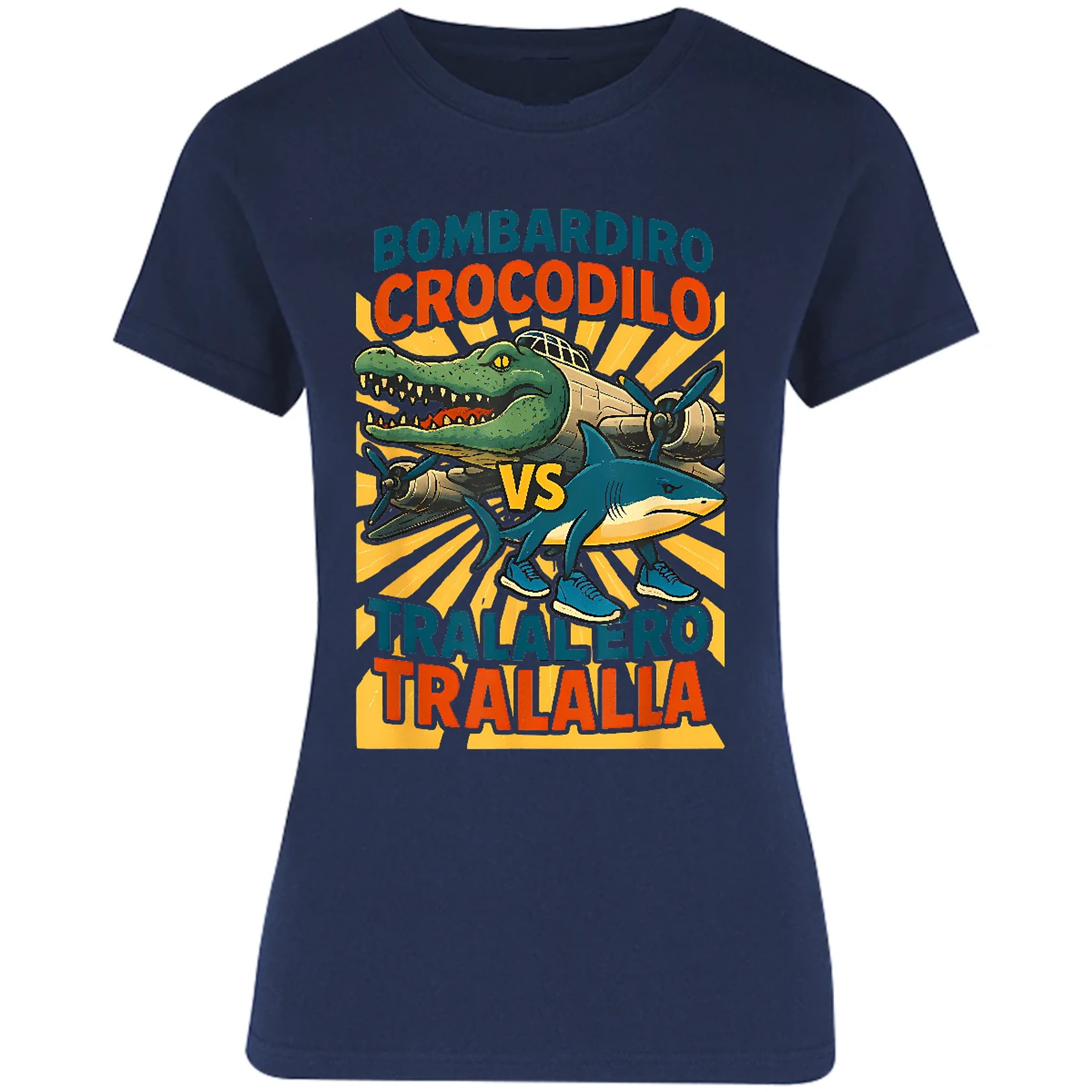 Blusa Memes Bombardiro Vs Tralalero Blusa para Mujer 14