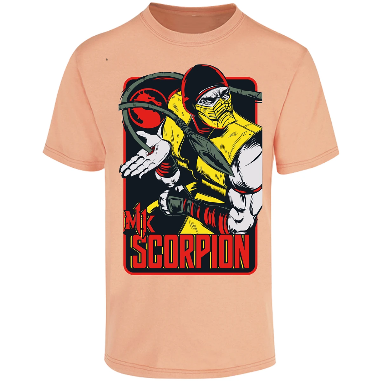 Playera Mortal Kombat Scorpion Retro Mortal Kombat para Adulto 3