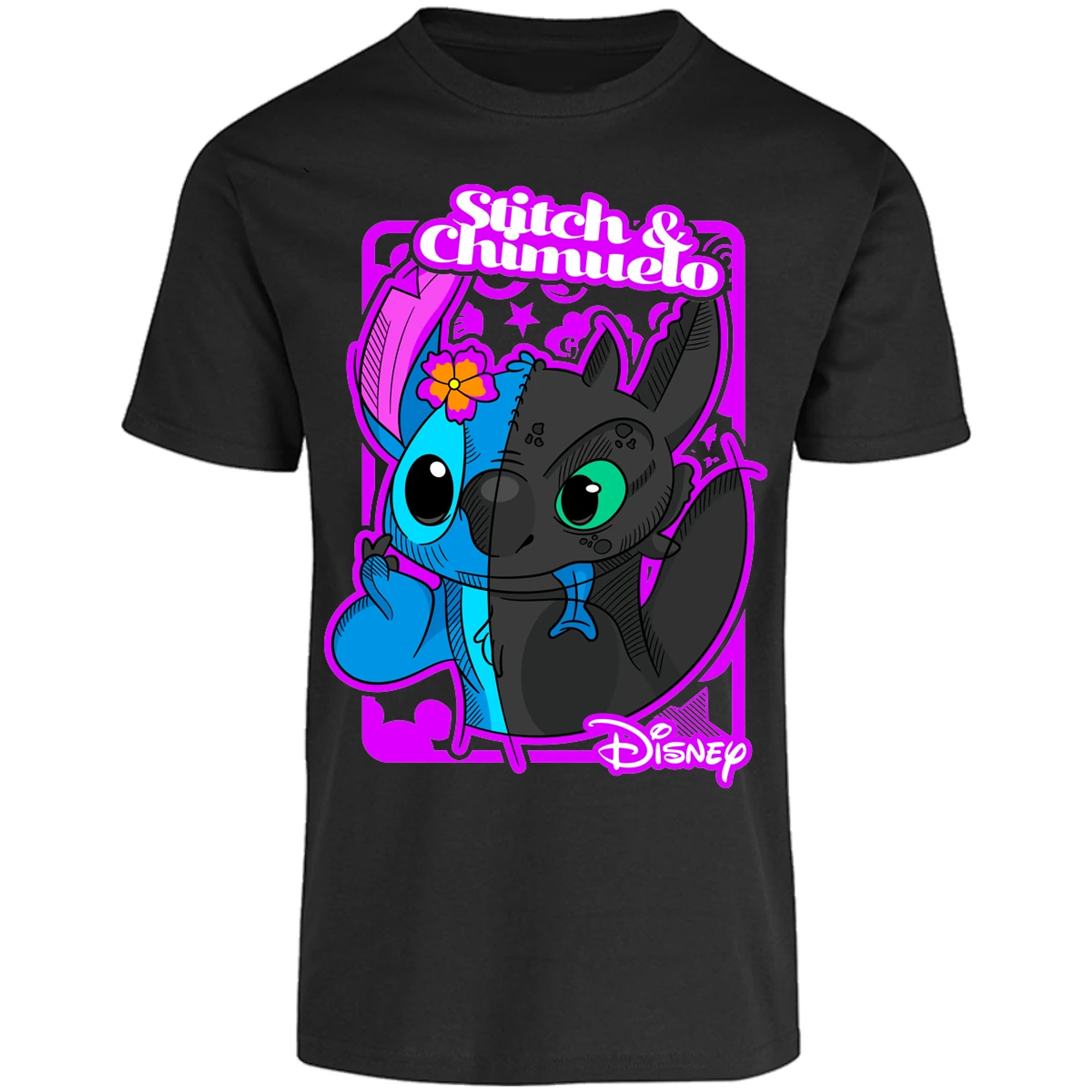 Playera Lilo Y Stitch Stitch Y Chimuelo para Adulto 19