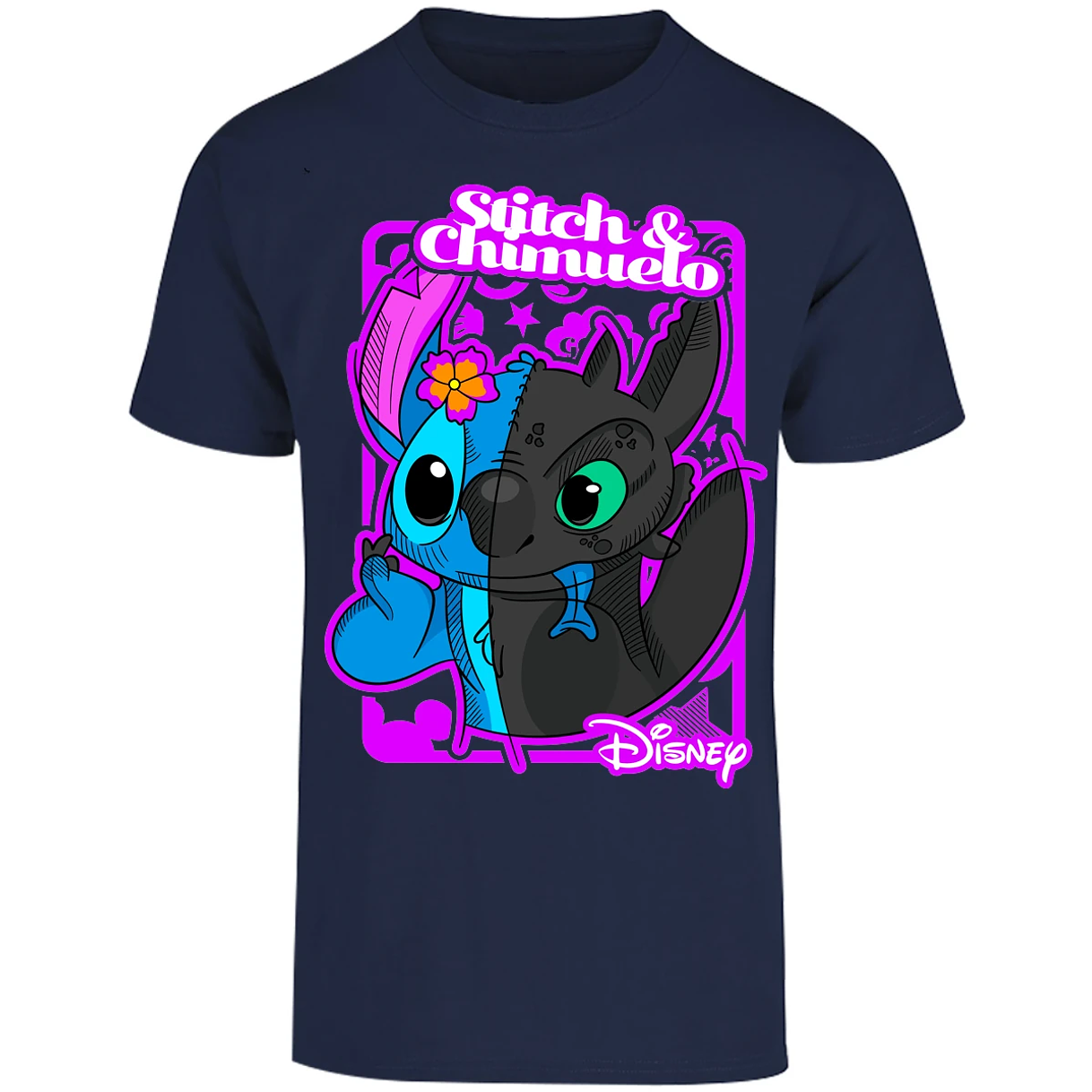 Playera Lilo Y Stitch Stitch Y Chimuelo para Adulto 24