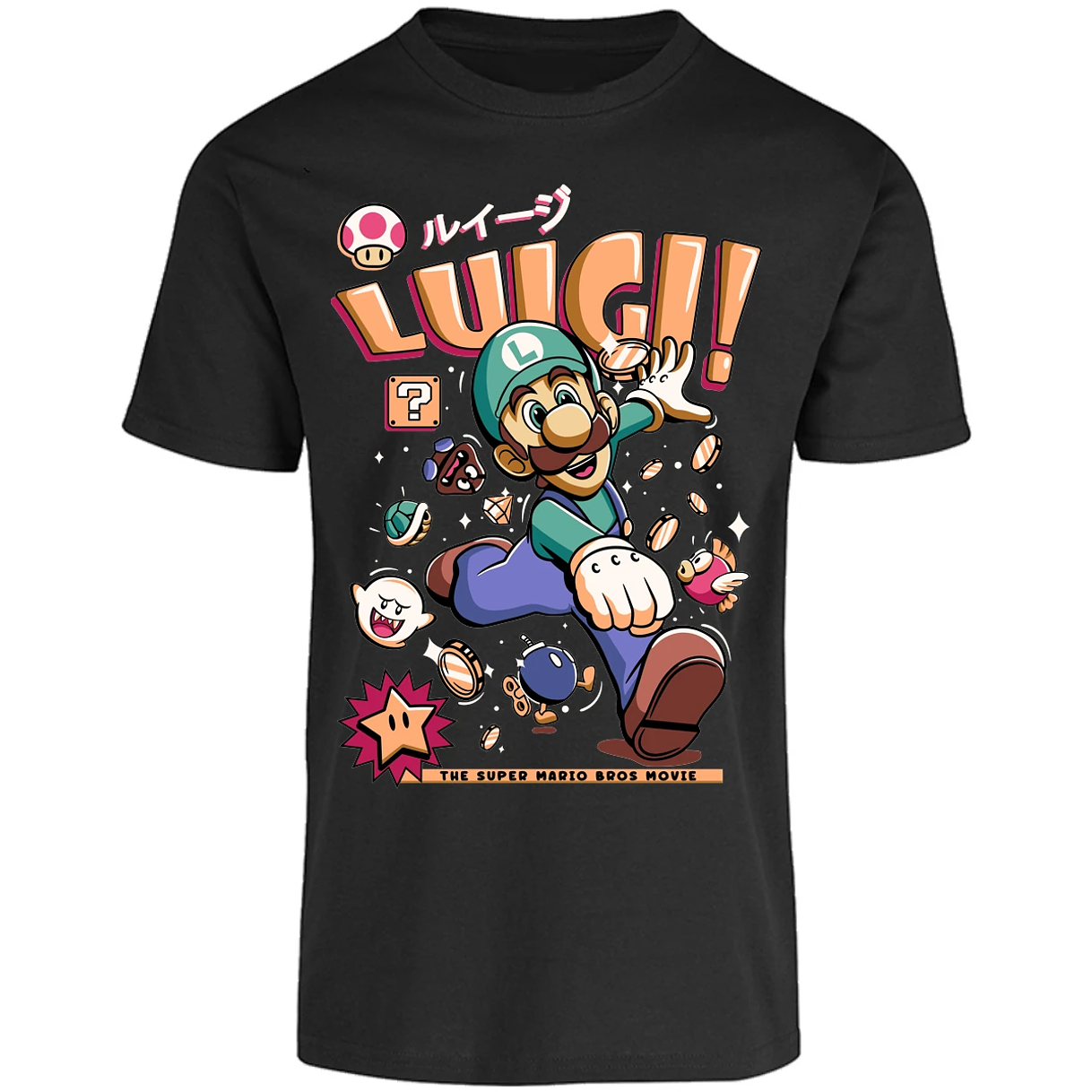 Playera Mario Bros Luigi Tee para Adulto 4