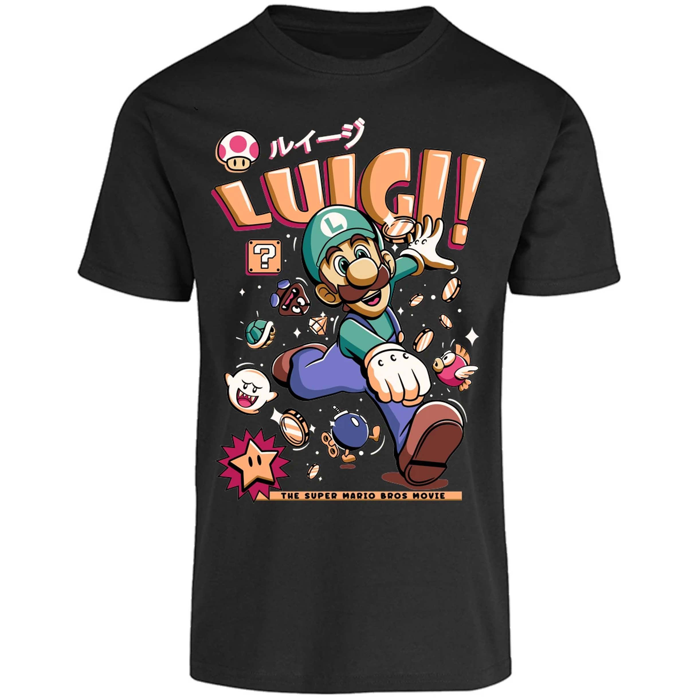 Playera Mario Bros Luigi Tee para Adulto 4