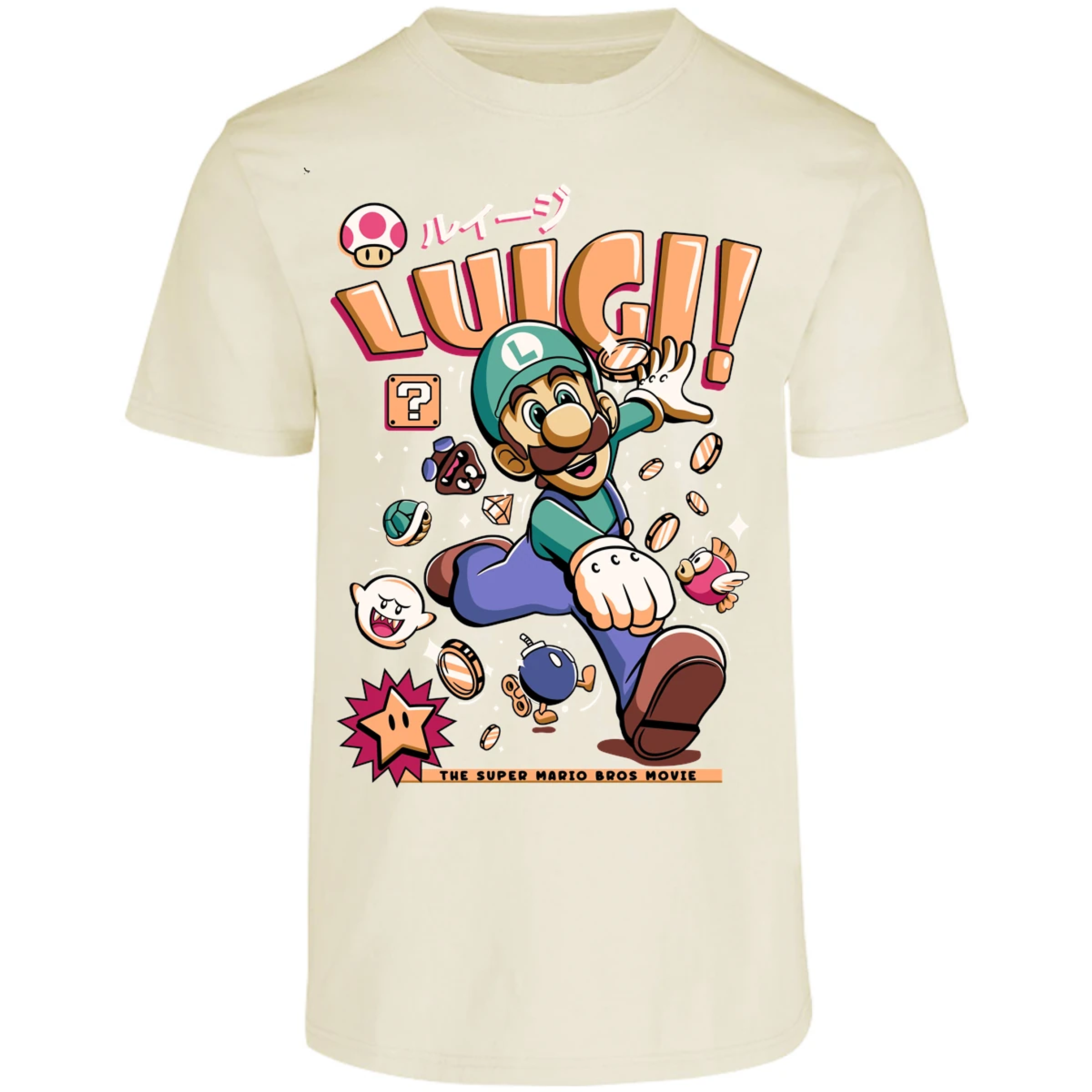 Playera Mario Bros Luigi Tee para Adulto 11