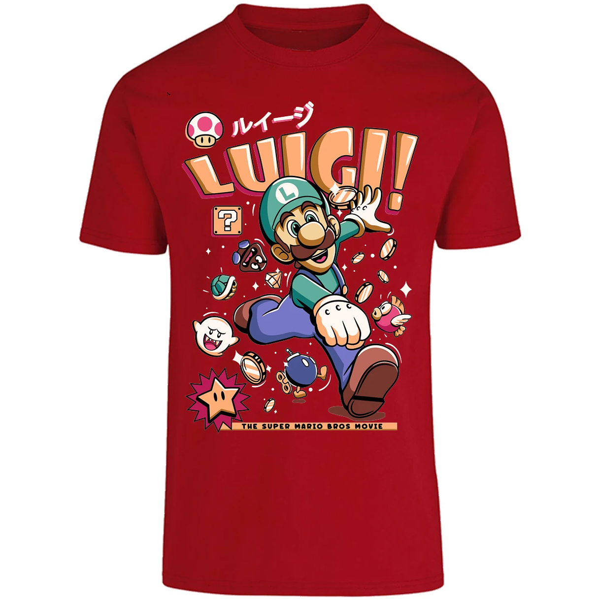 Playera Mario Bros Luigi Tee para Adulto 1