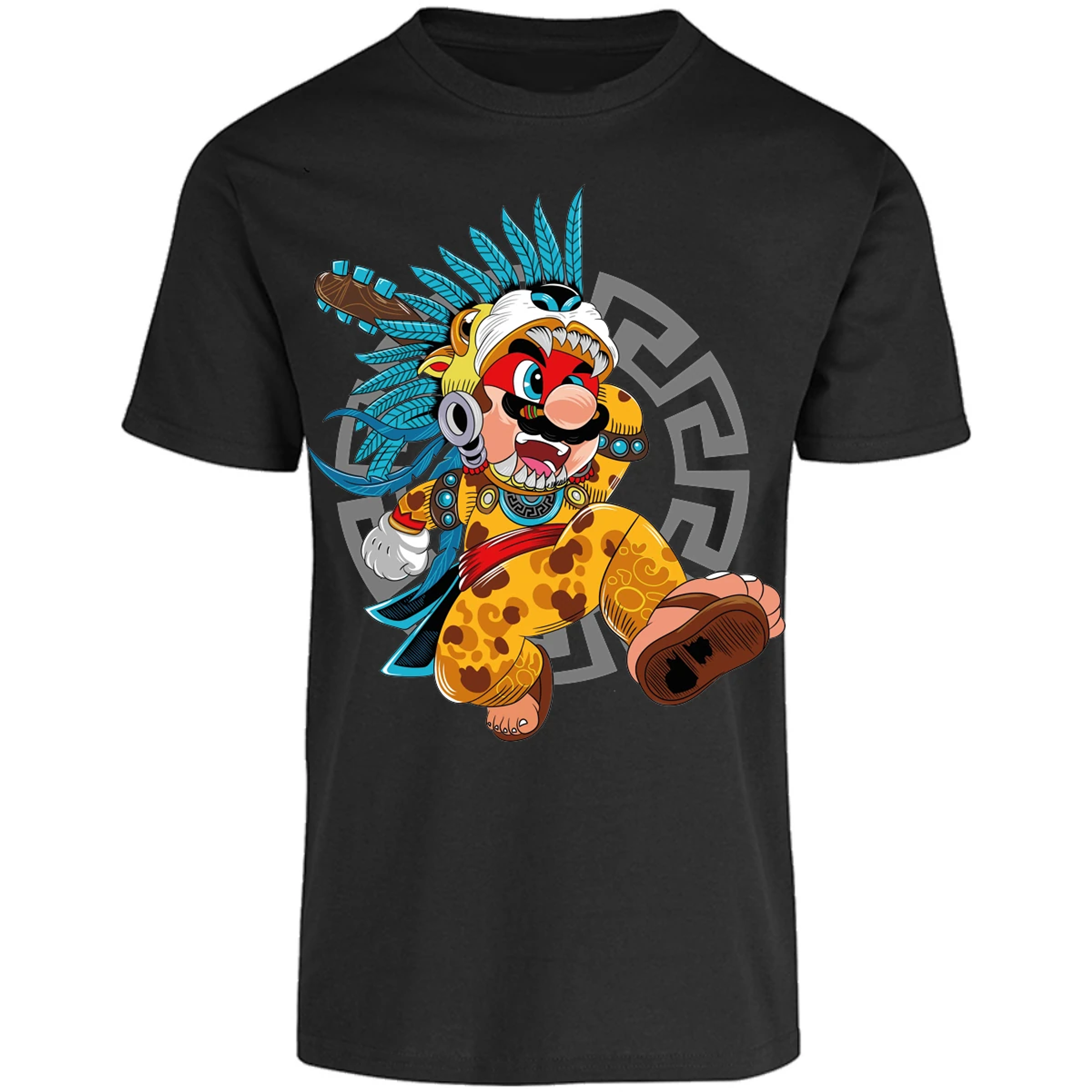 Playera Mario Bros Mario Azteca para Adulto 23
