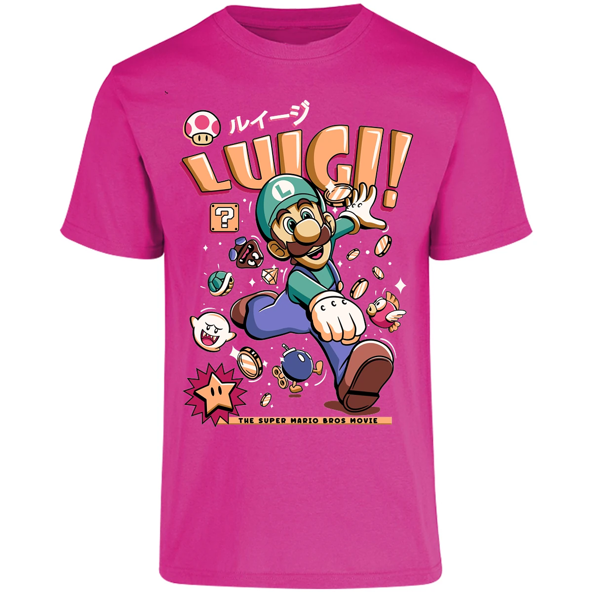 Playera Mario Bros Luigi Tee para Adulto 2