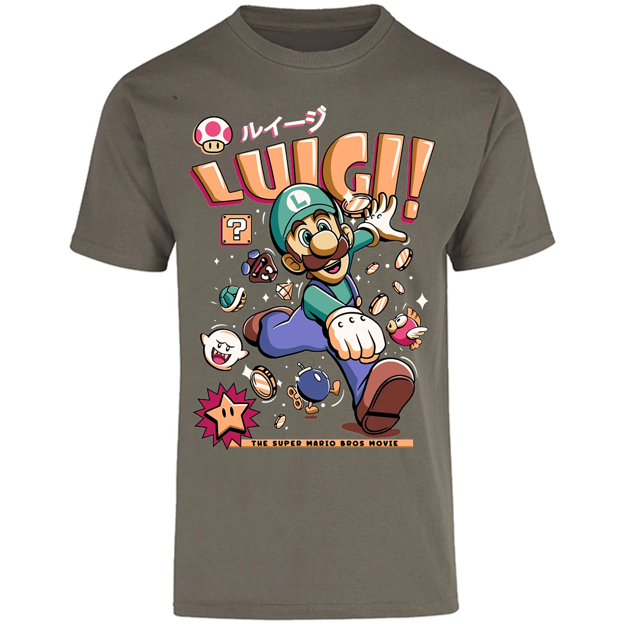 Playera Mario Bros Luigi Tee para Adulto 3