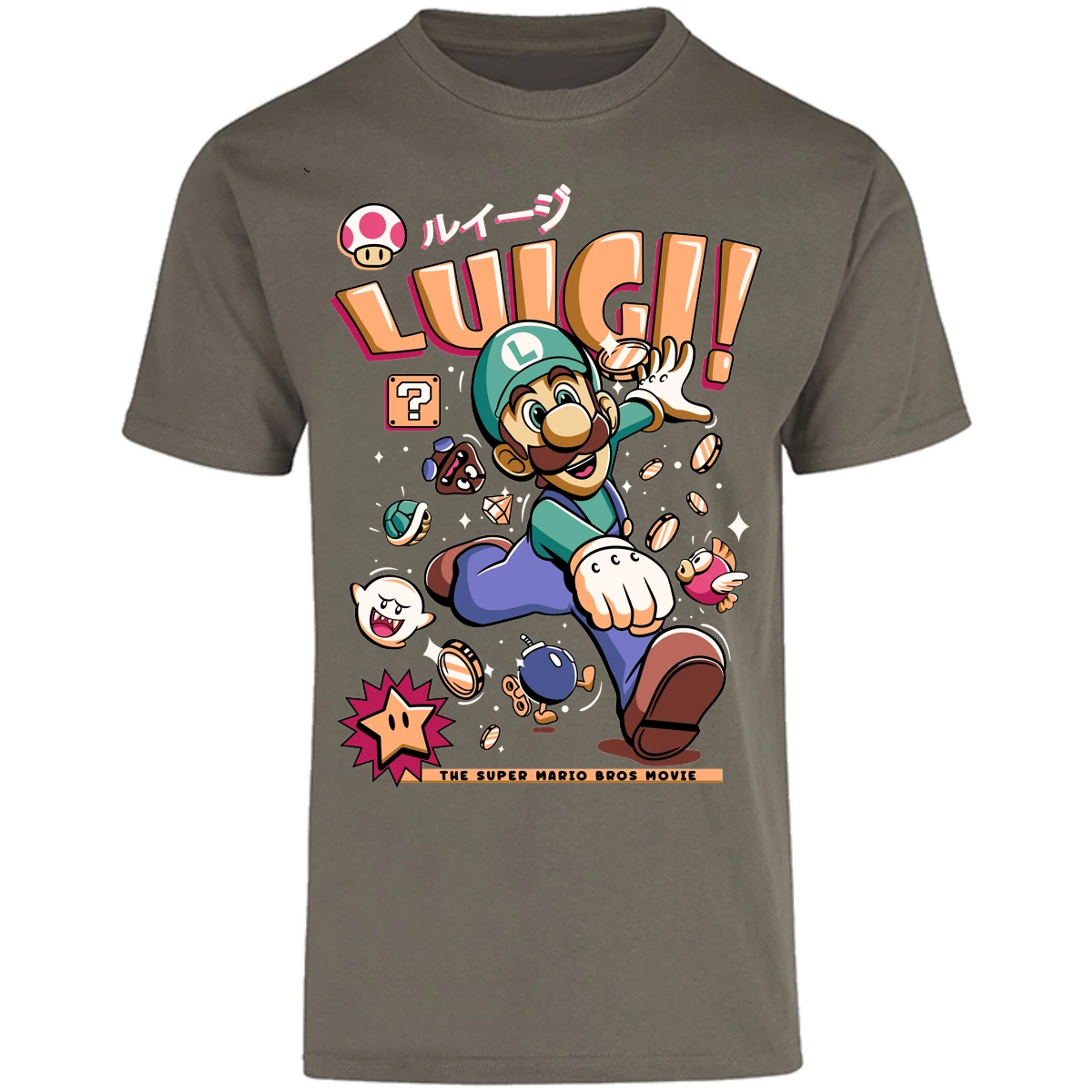Playera Mario Bros Luigi Tee para Adulto 3