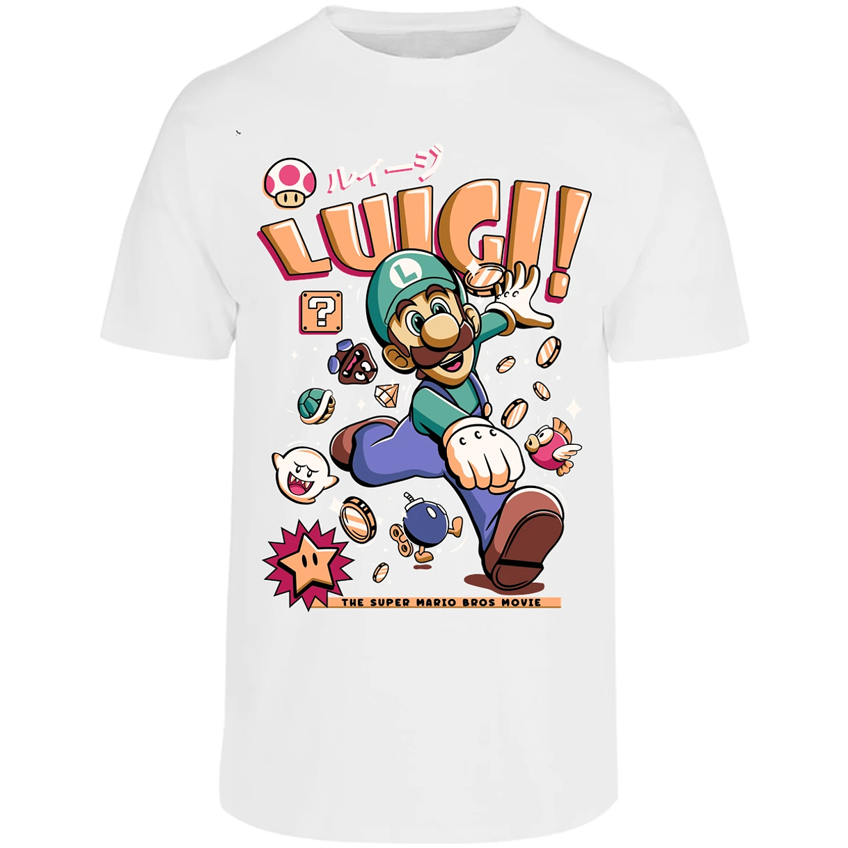 Playera Mario Bros Luigi Tee para Adulto 5