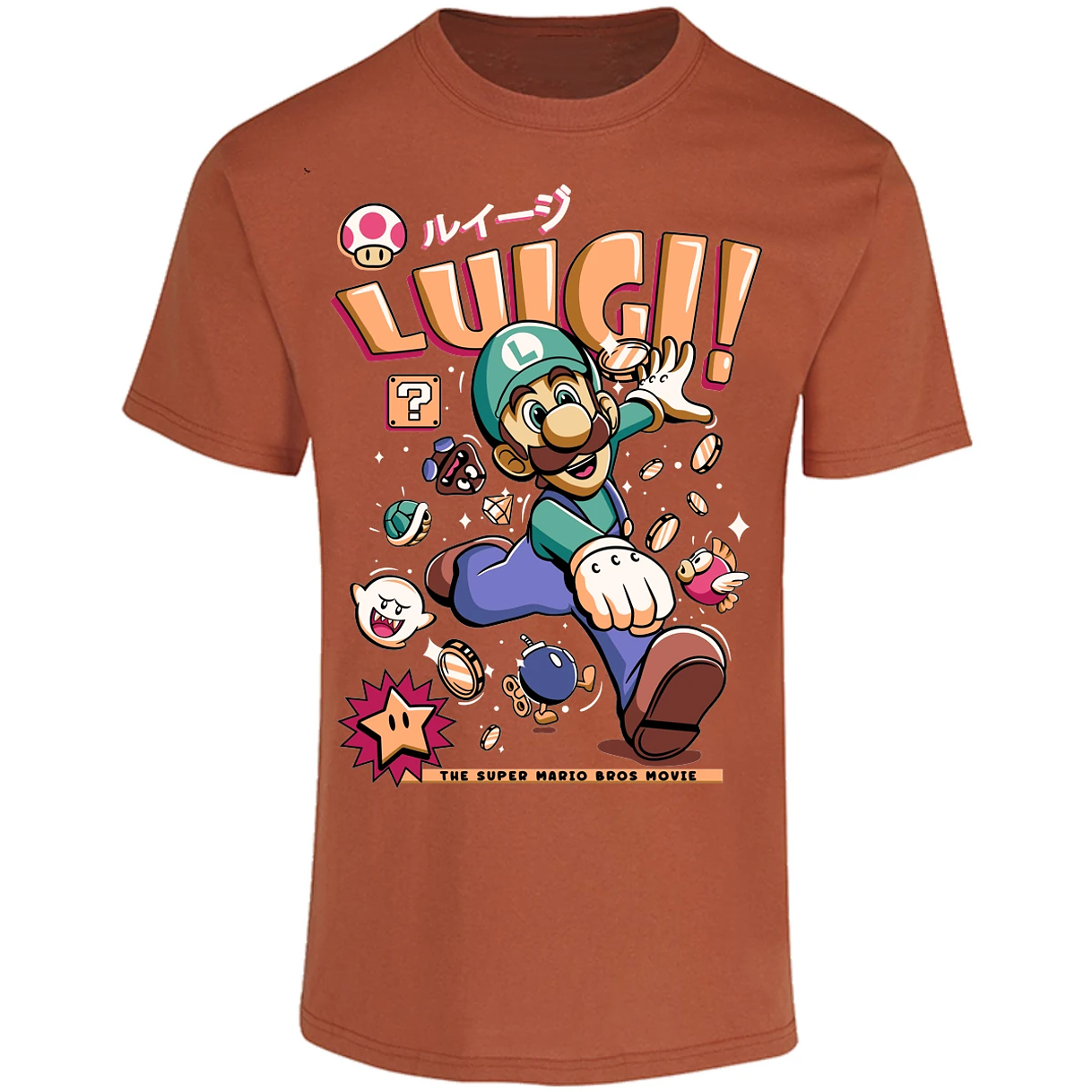Playera Mario Bros Luigi Tee para Adulto 6