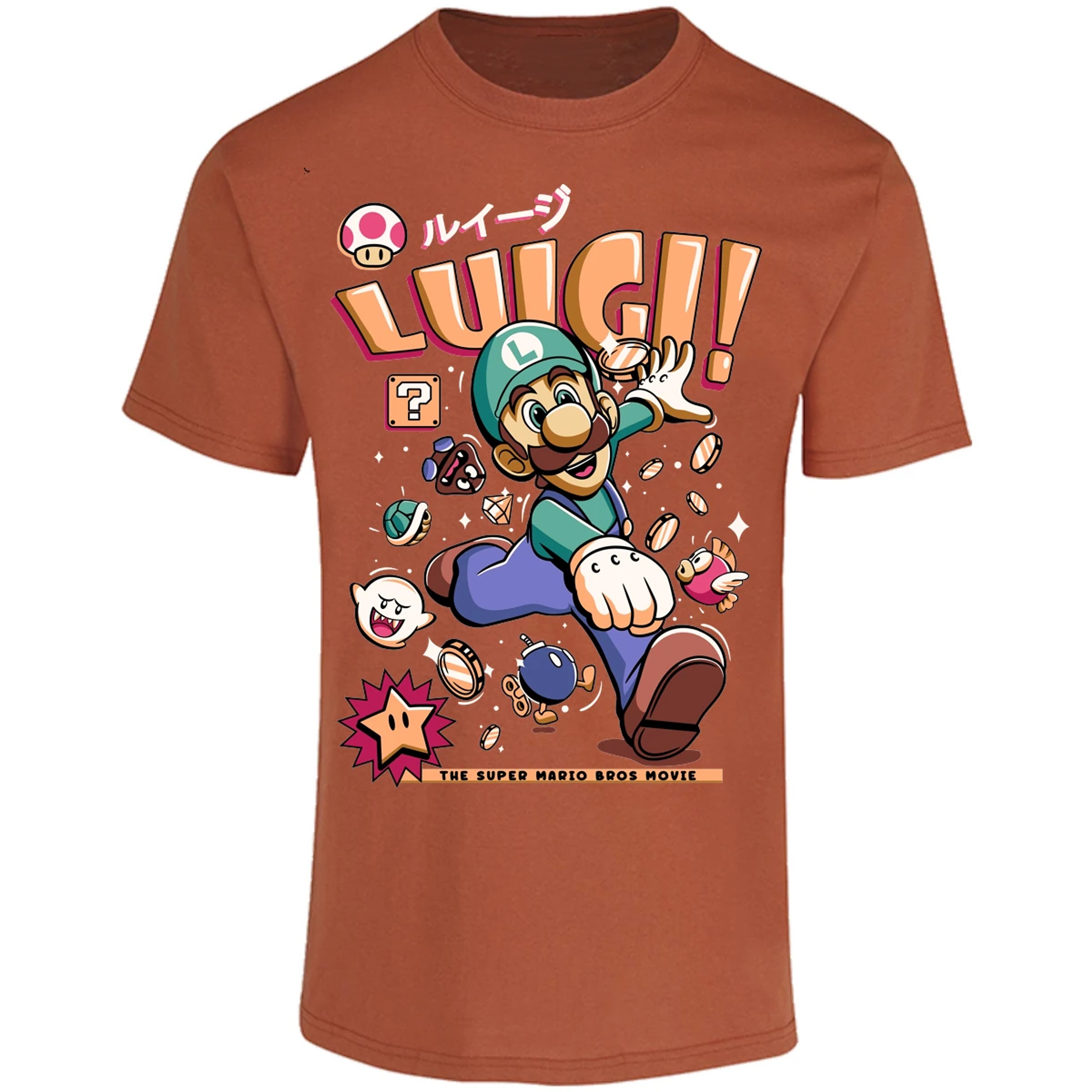 Playera Mario Bros Luigi Tee para Adulto 6