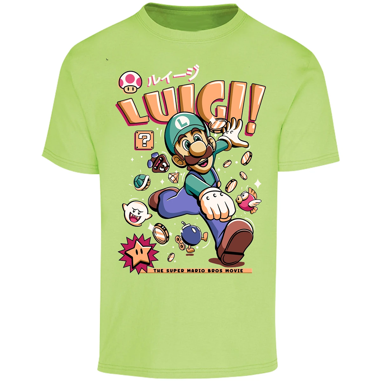 Playera Mario Bros Luigi Tee para Adulto 7