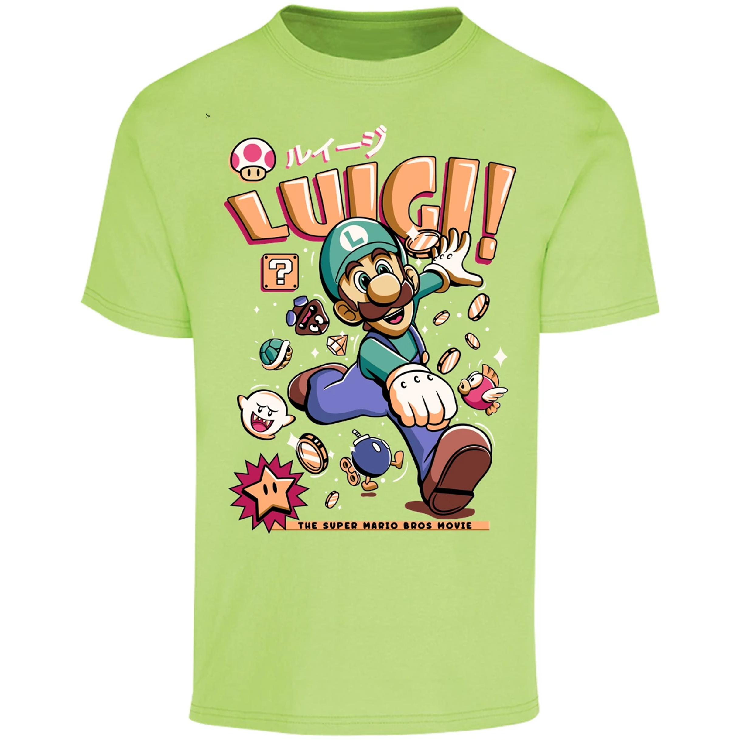 Playera Mario Bros Luigi Tee para Adulto 7
