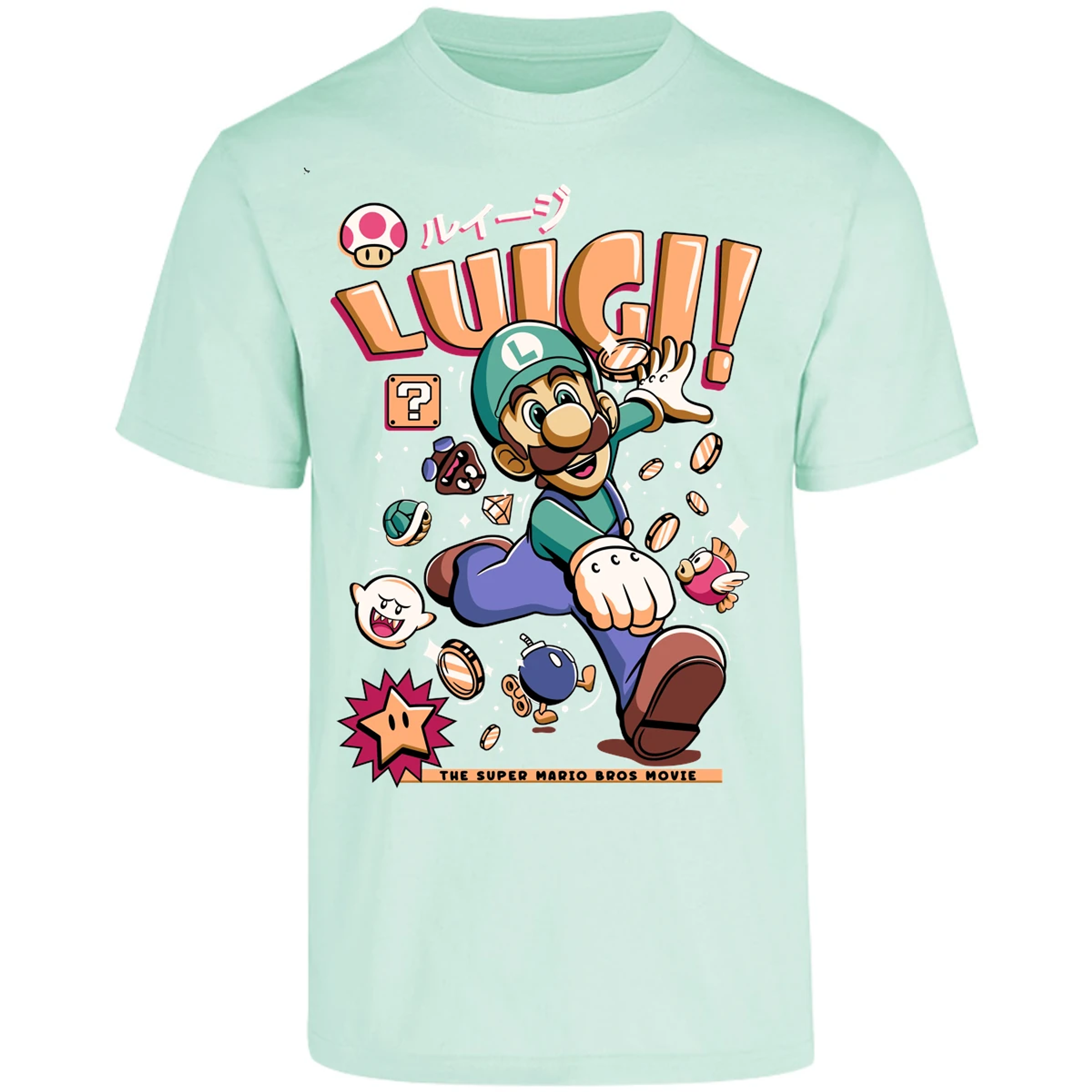 Playera Mario Bros Luigi Tee para Adulto 9