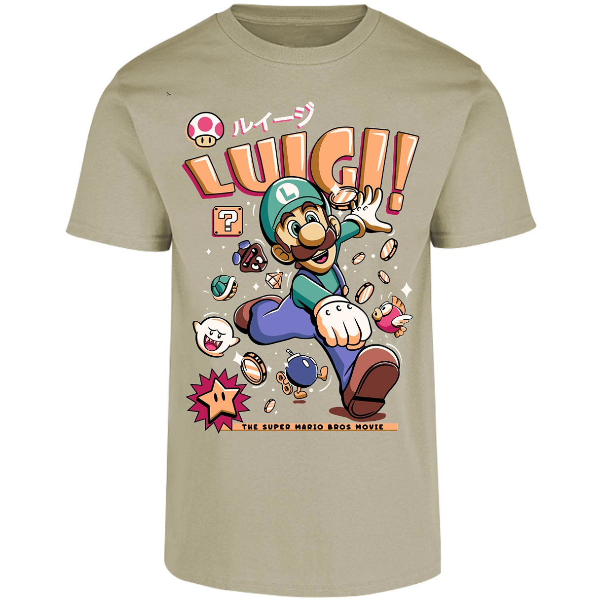 Playera Mario Bros Luigi Tee para Adulto 10