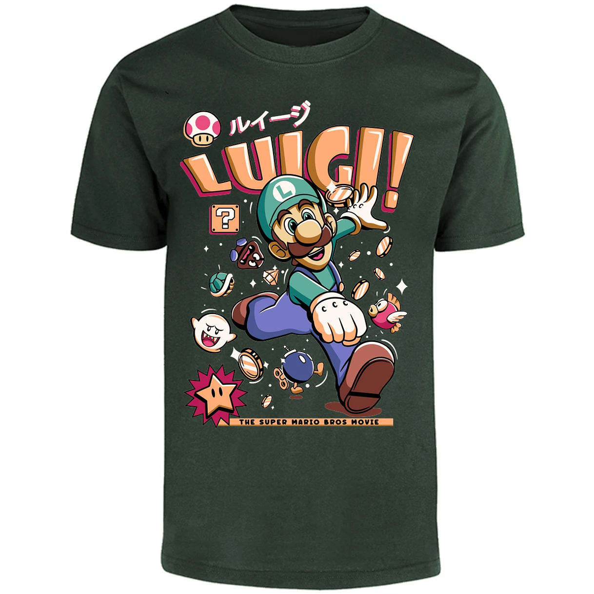 Playera Mario Bros Luigi Tee para Adulto 12