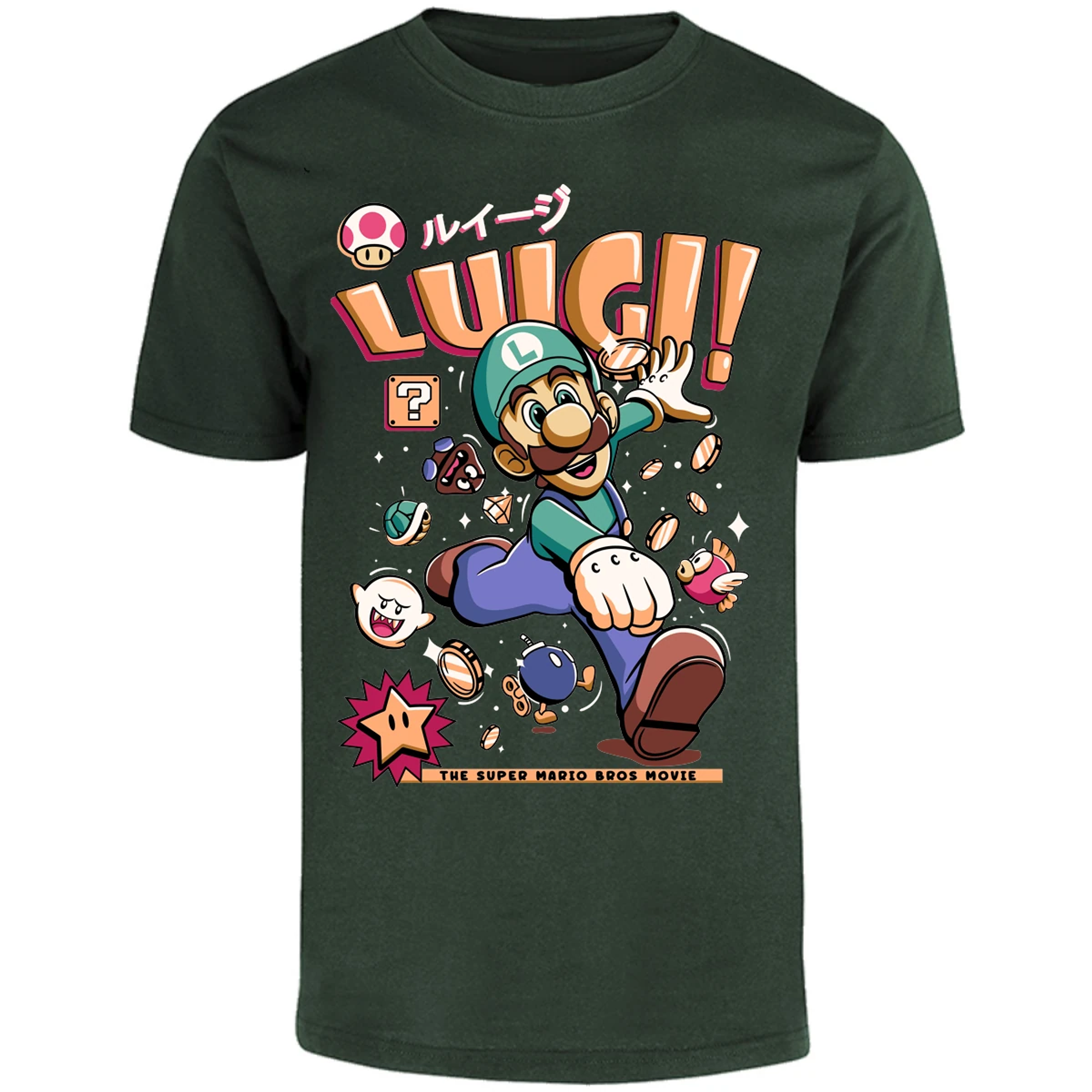 Playera Mario Bros Luigi Tee para Adulto 12