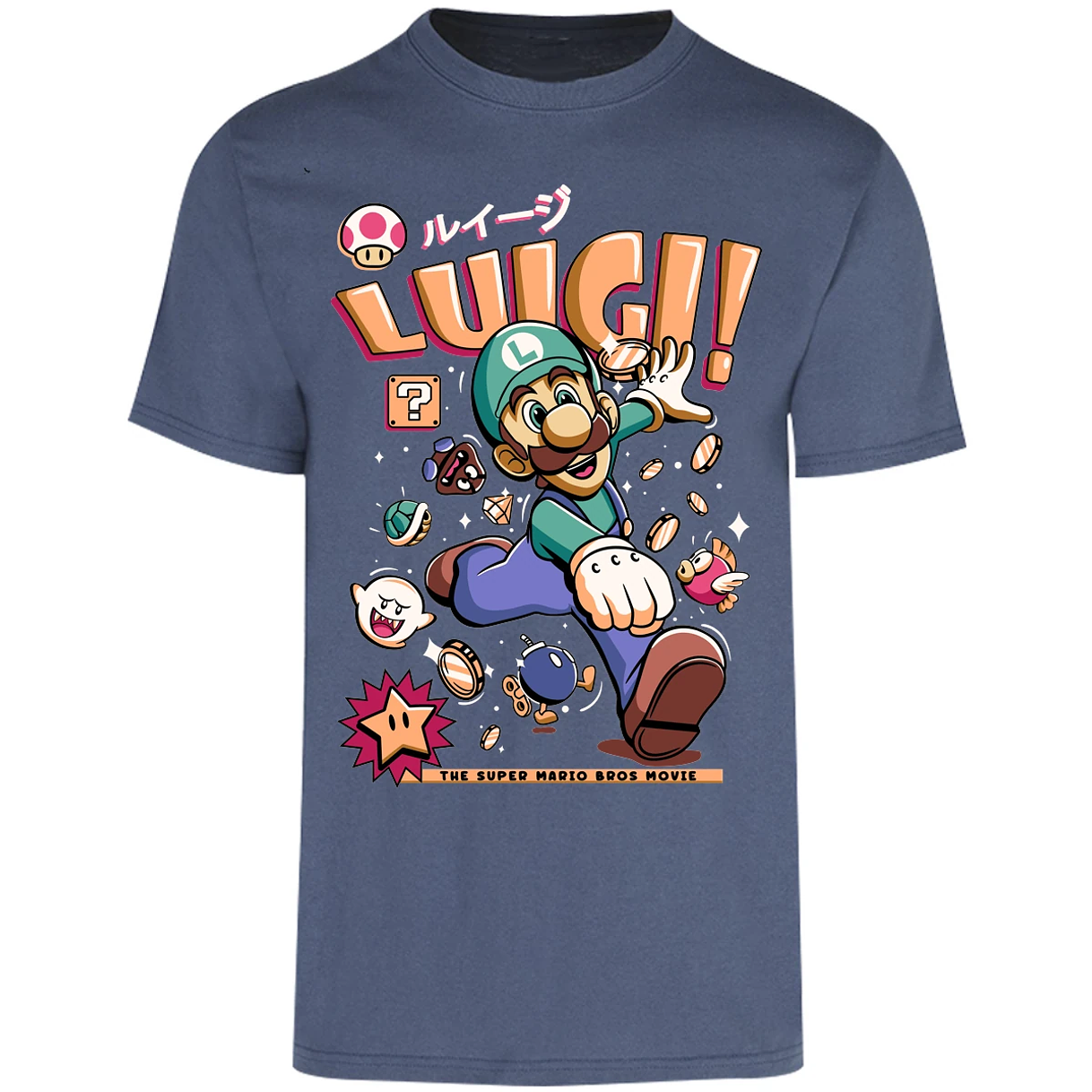Playera Mario Bros Luigi Tee para Adulto 13