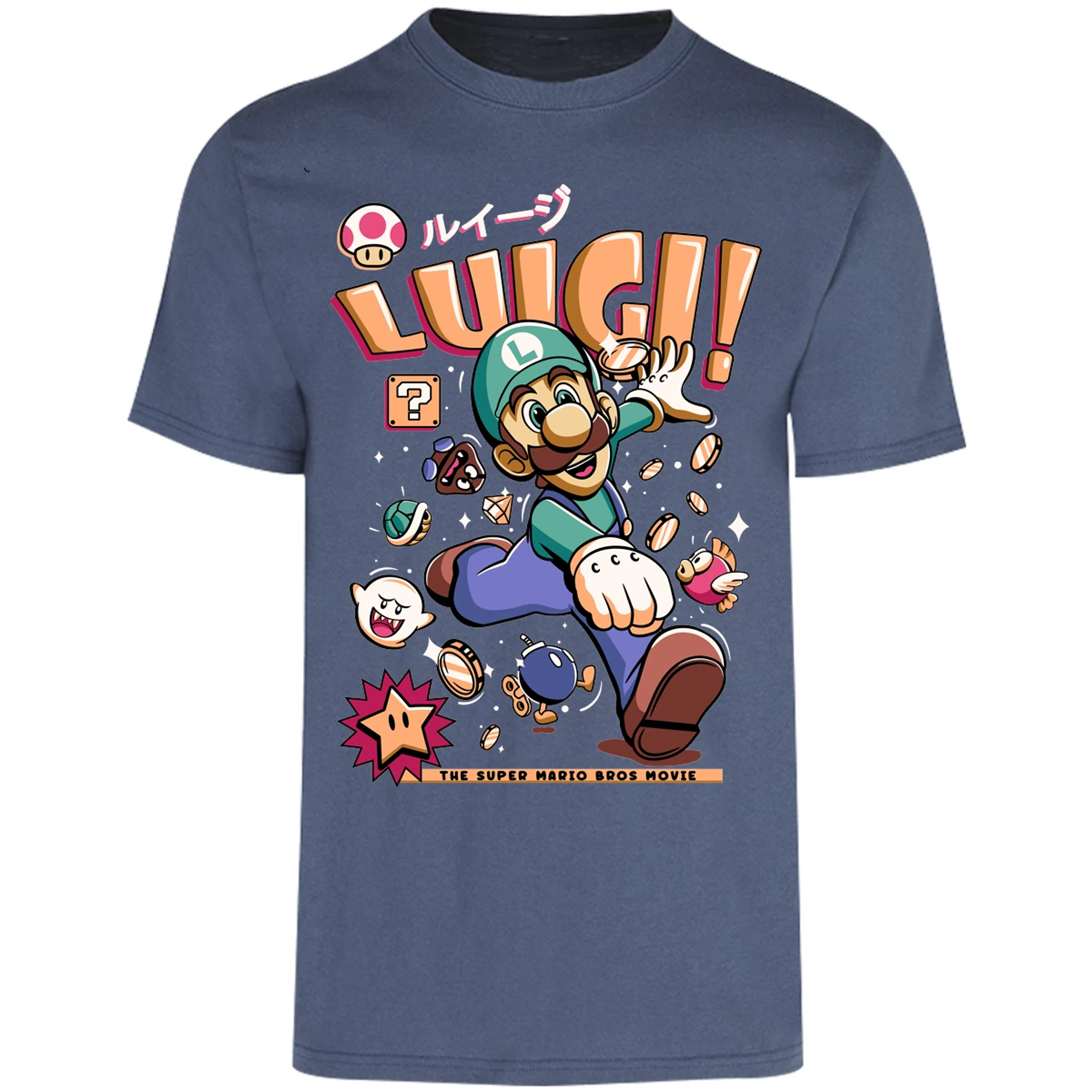 Playera Mario Bros Luigi Tee para Adulto 13
