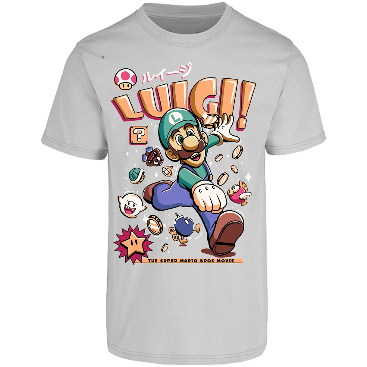 Playera Mario Bros Luigi Tee para Adulto 14