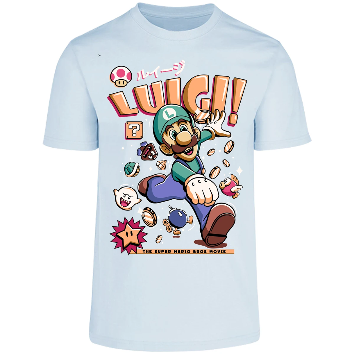 Playera Mario Bros Luigi Tee para Adulto 15