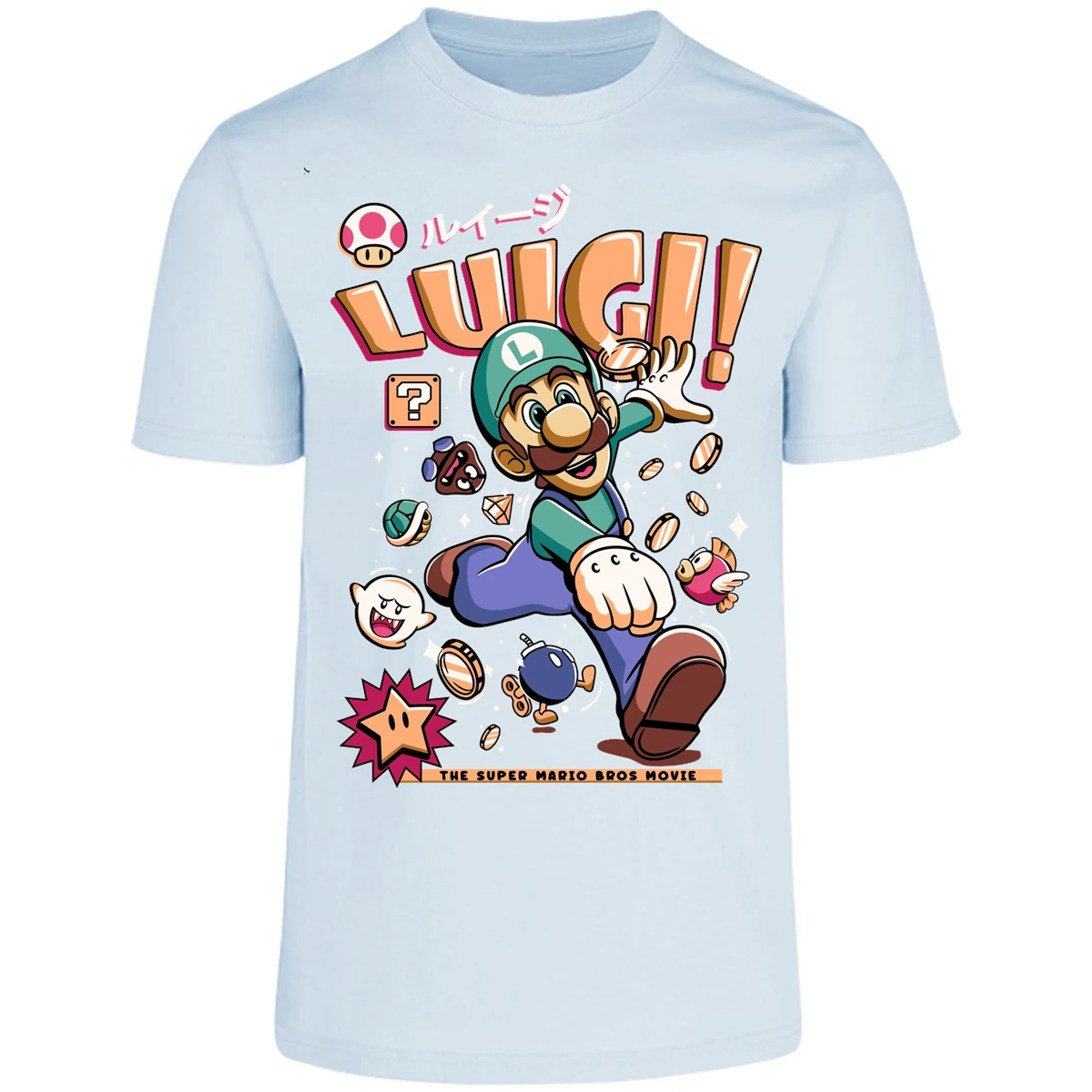 Playera Mario Bros Luigi Tee para Adulto 15