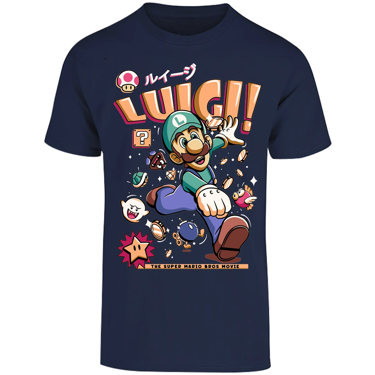Playera Mario Bros Luigi Tee para Adulto 16