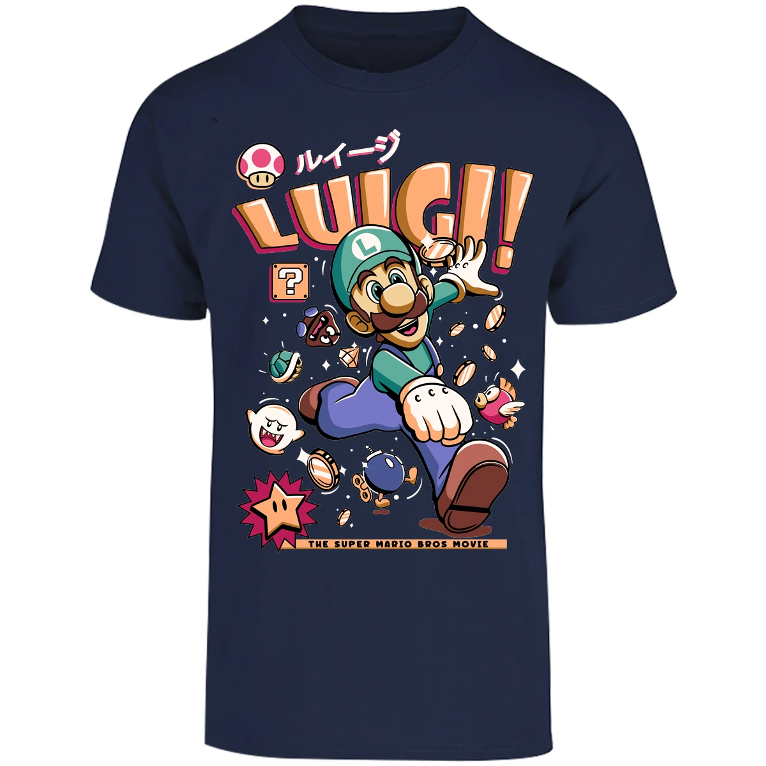 Playera Mario Bros Luigi Tee para Adulto 16