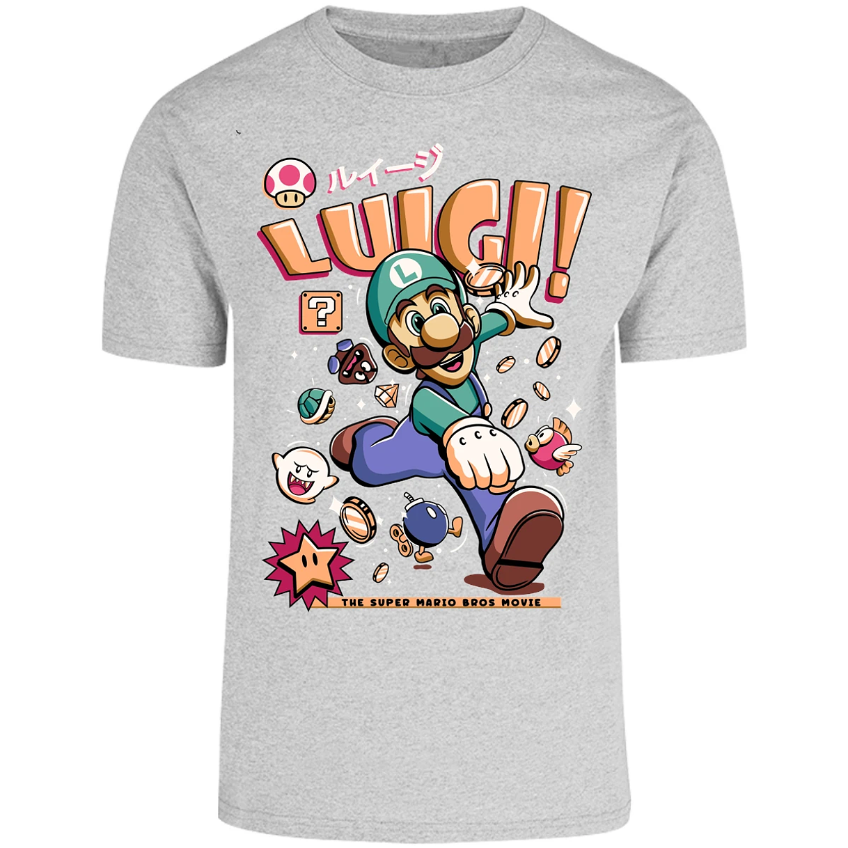 Playera Mario Bros Luigi Tee para Adulto 17